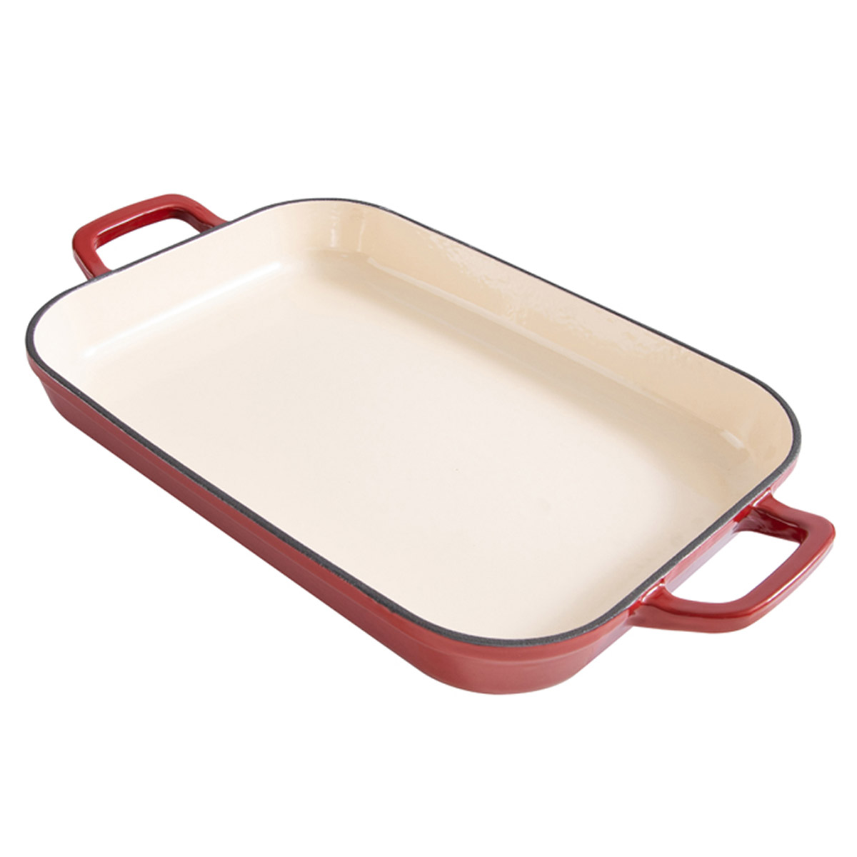 Chuck Hughes Cast Iron Shallow Roaster, 2.38 L