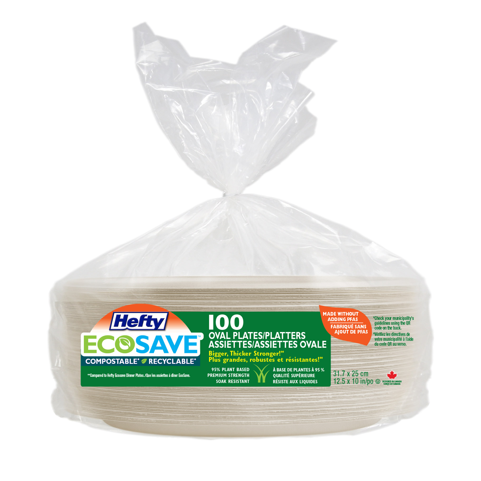 Hefty Ecosave Oval Platter, Pack of 100
