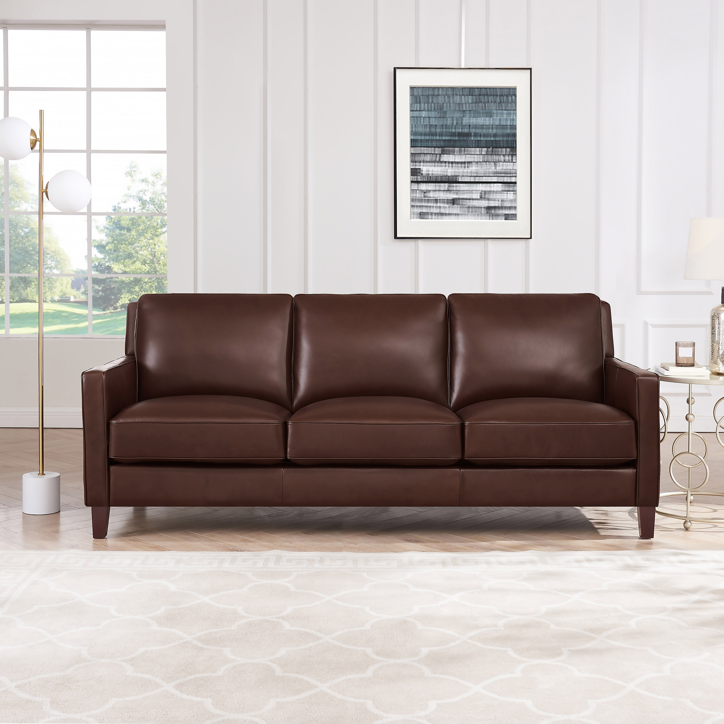 Prospera Home West Park Top-grain Leather Sofa