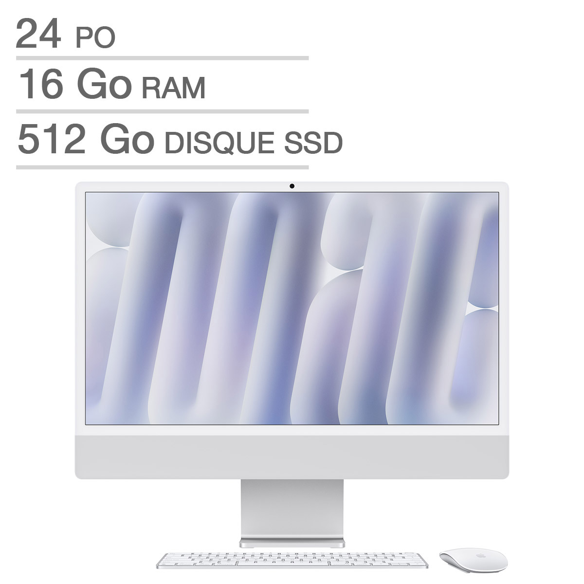 Apple 24 in. iMac, Apple M4 Chip - 16 GB RAM, 512 GB SSD, Silver