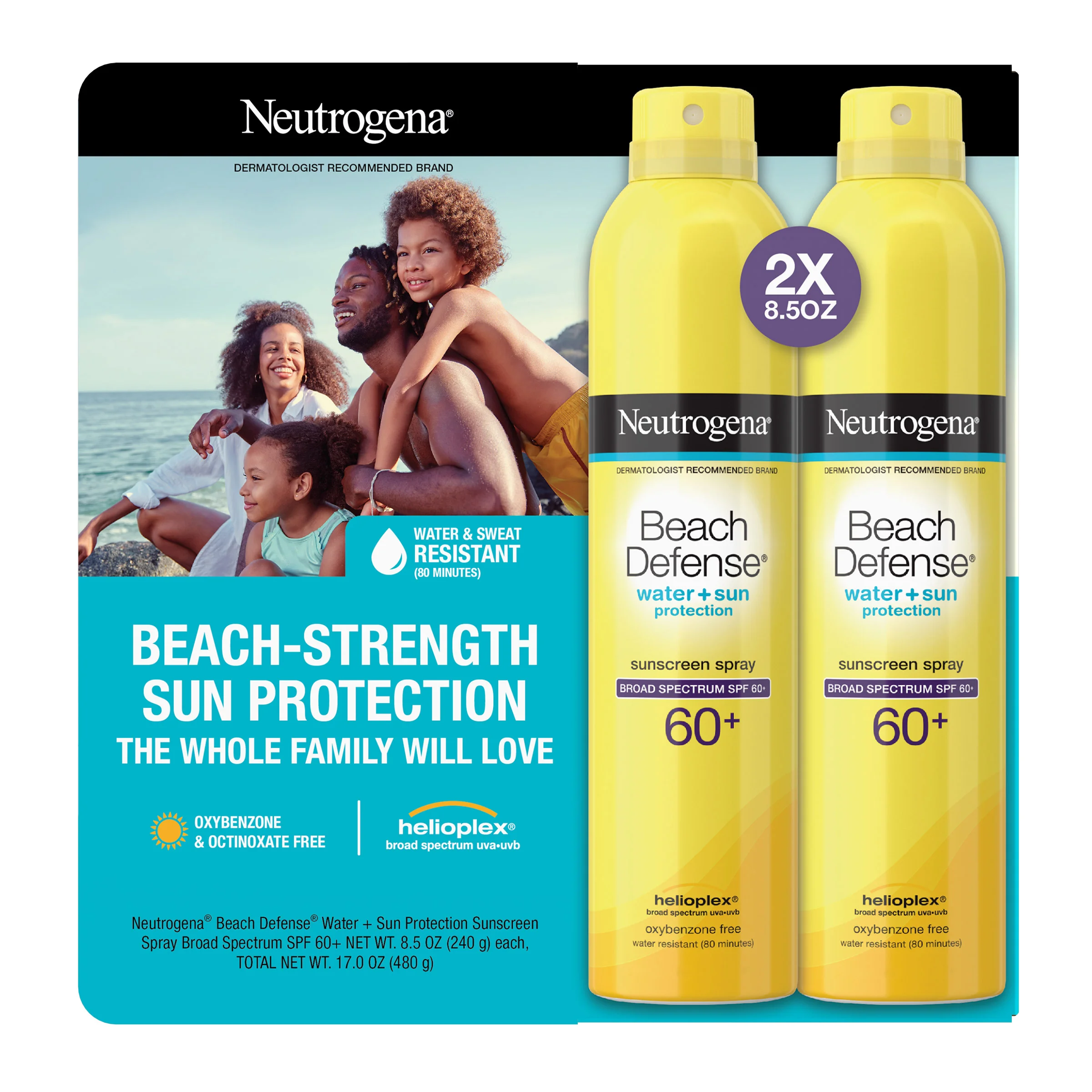 Neutrogena Beach Defense SPF 60+ Sunscreen Spray