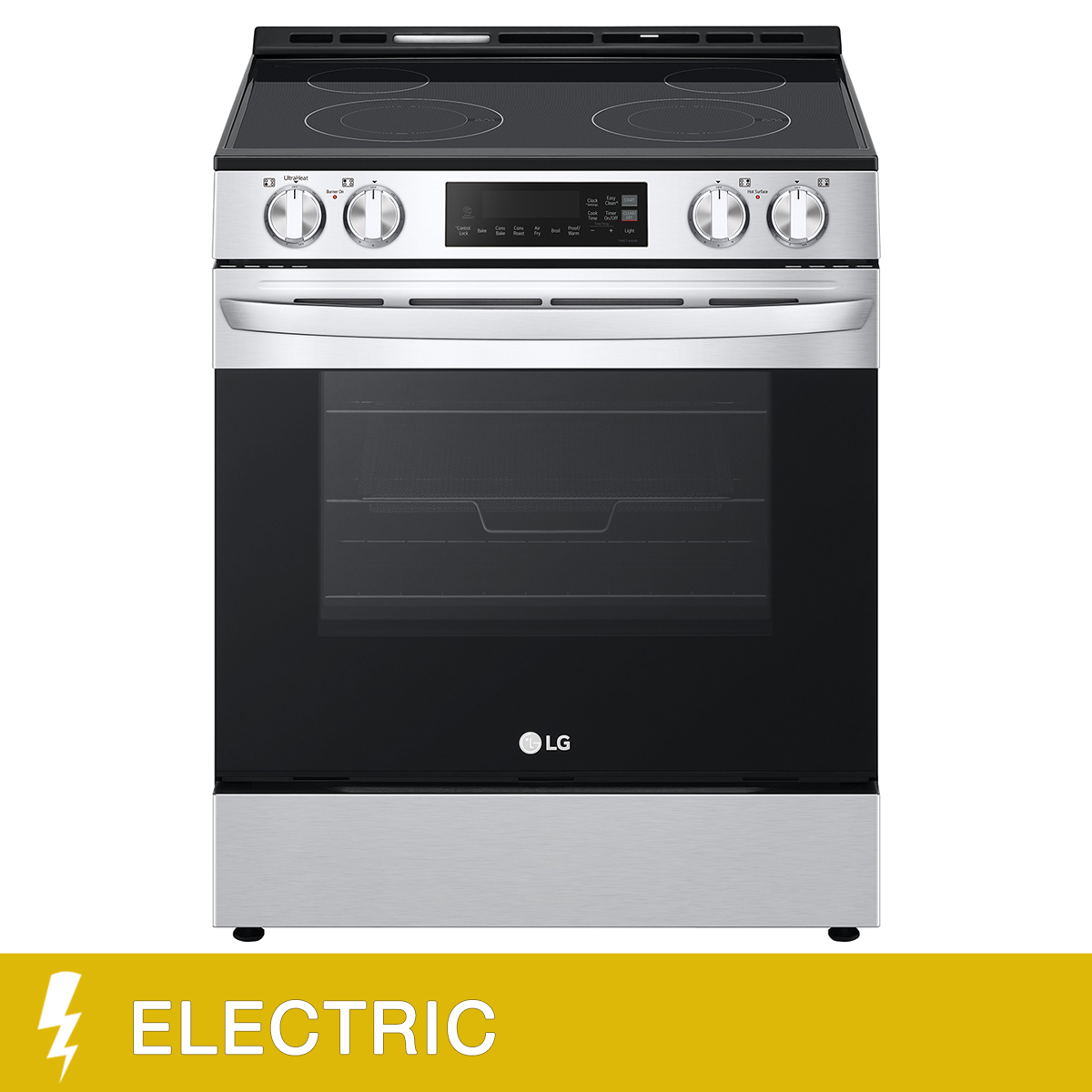 LG 30 in 6.3 cu ft. Smudge Resistant Stainless Steel Electric Fan Convection Slide-In Range with Air Fry