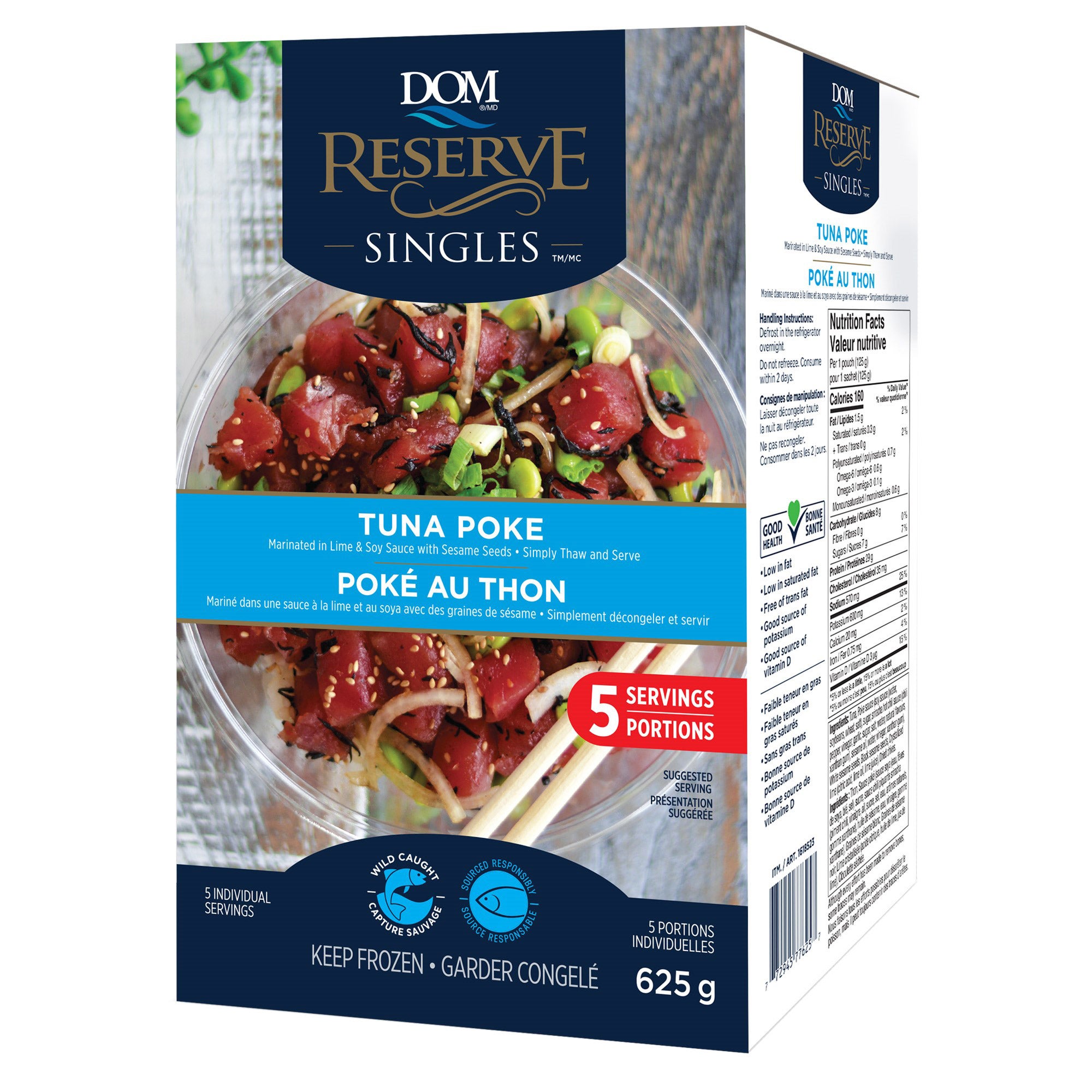 DOM Reserve frozen tuna poke portions