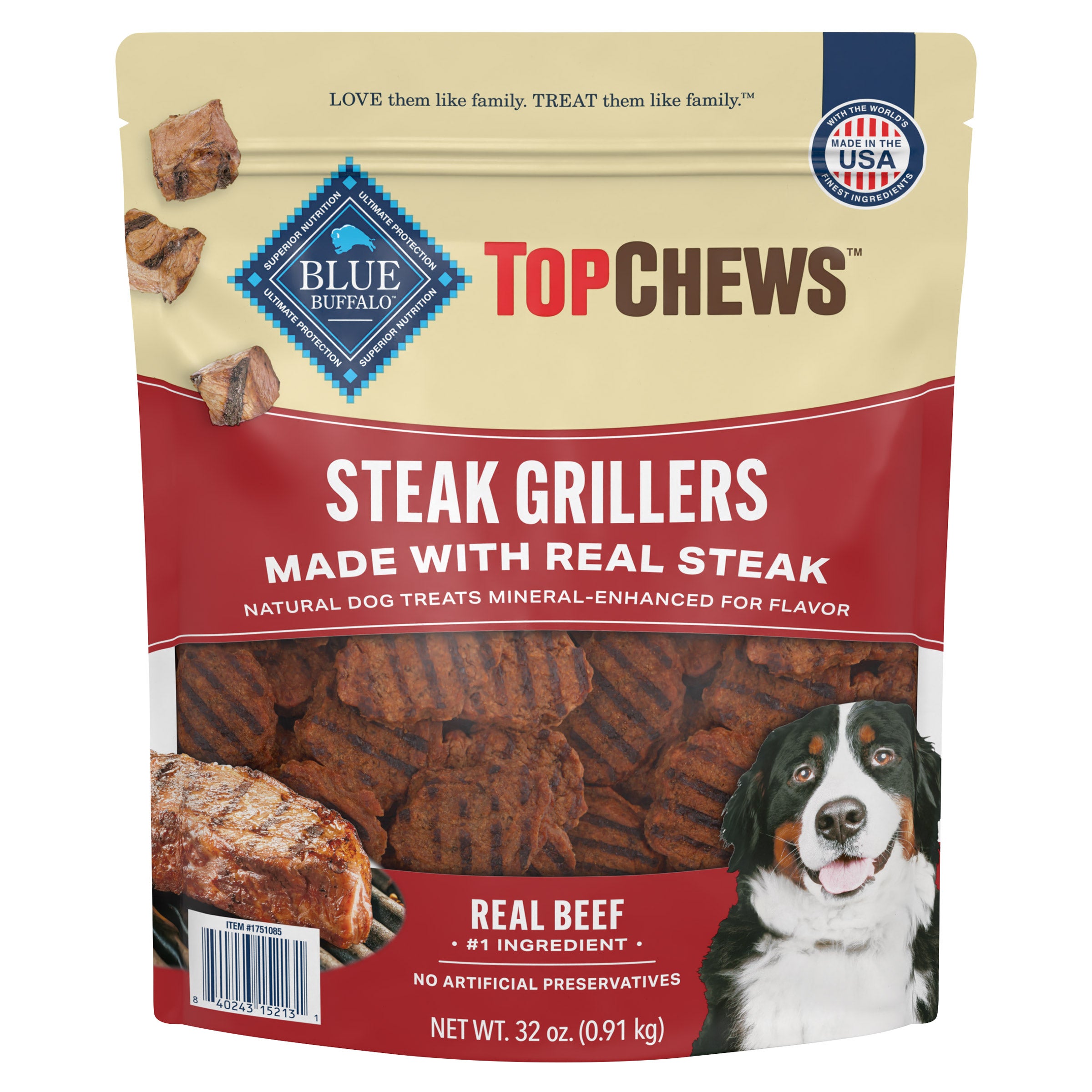 Blue Buffalo Top Chews Steak Grillers