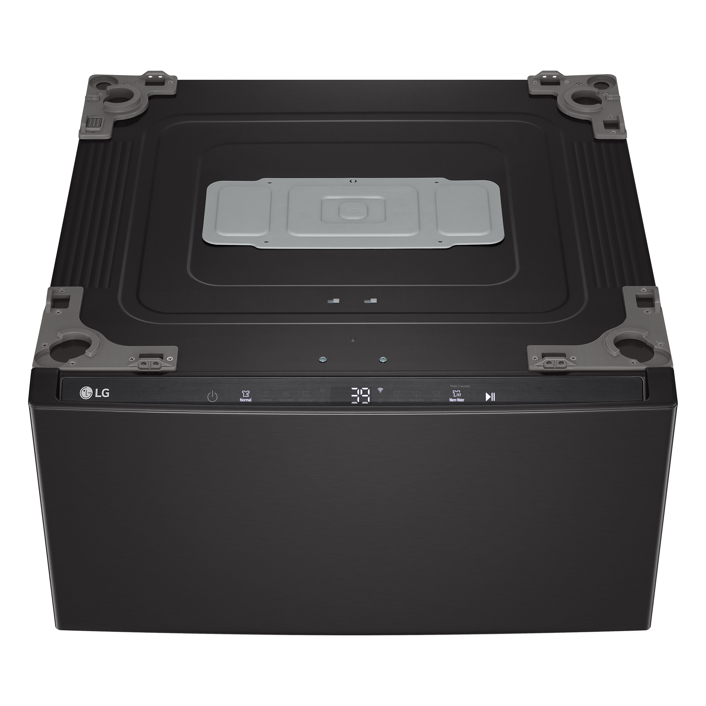 LG 27 in 1.0 cu ft. Black SideKick Pedestal Washer with Detergent and Softener Dispensers