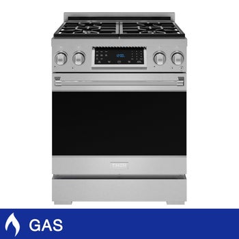 Thor Kitchen Gordon Ramsay Collection Stainless Steel Gas Freestanding ...
