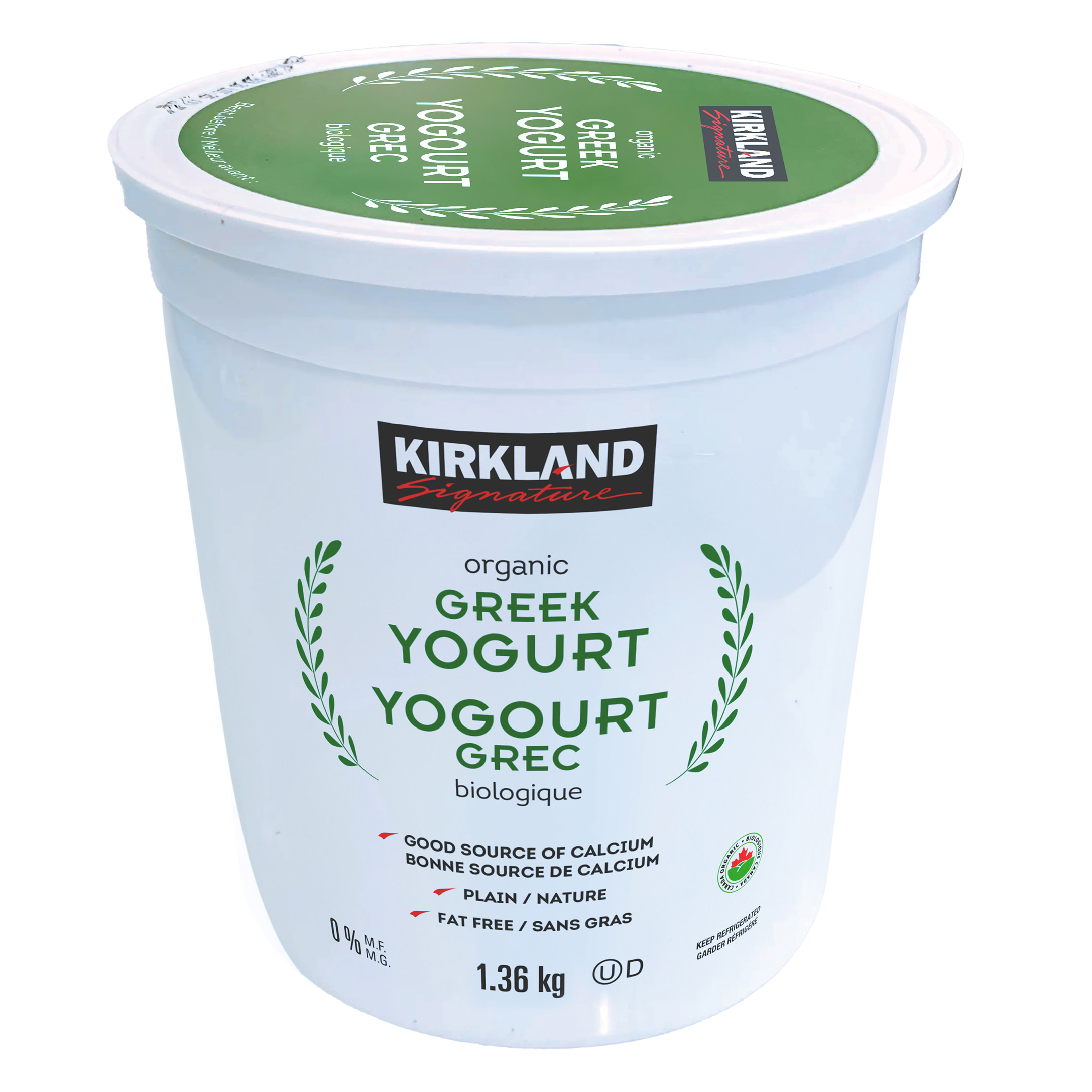 Kirkland Signature Organic Greek Yogurt, 1.36 kg