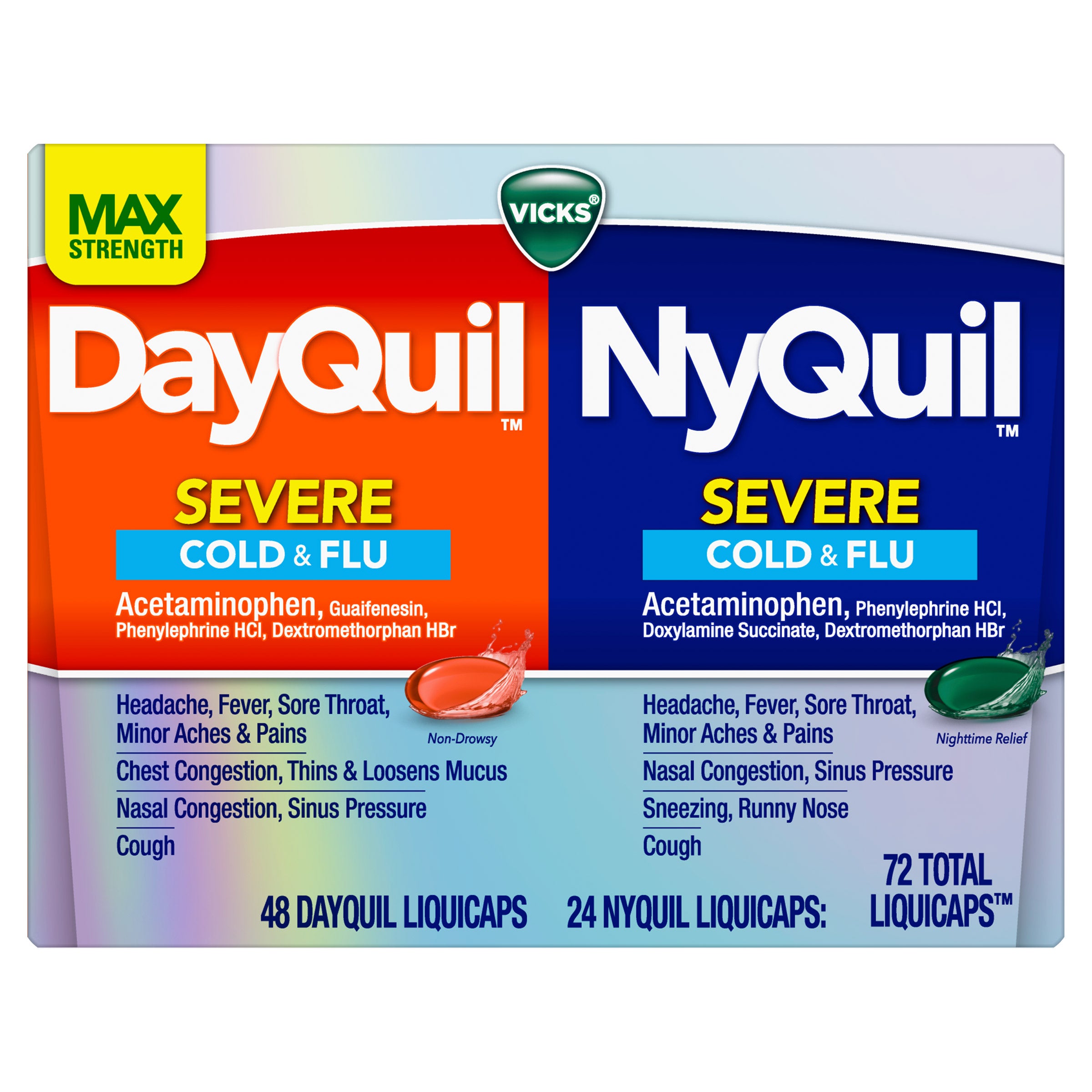 Vicks DayQuil + NyQuil Severe Cold & Flu LiquiCaps