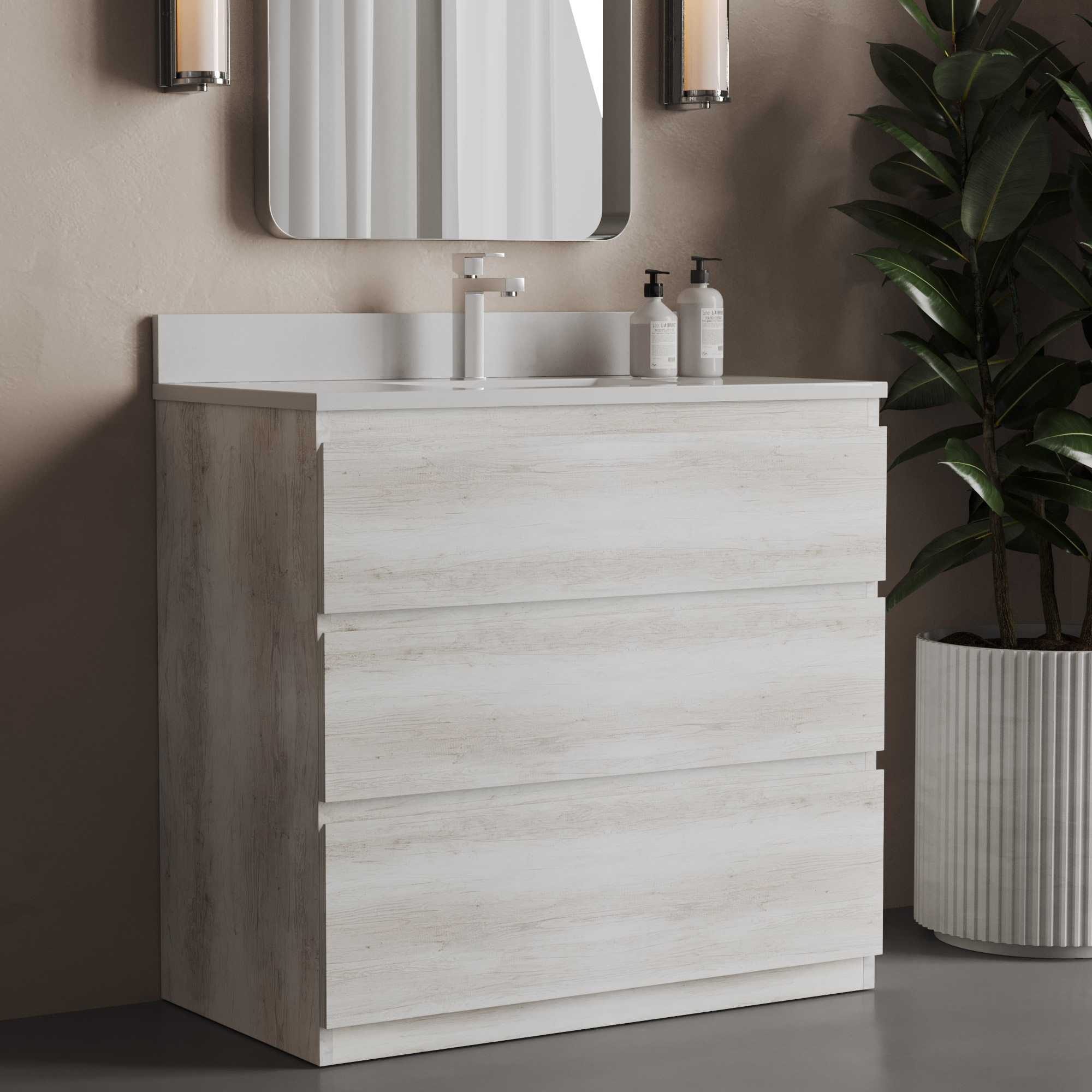 Forestmade Vamo Bathroom Vanity, White