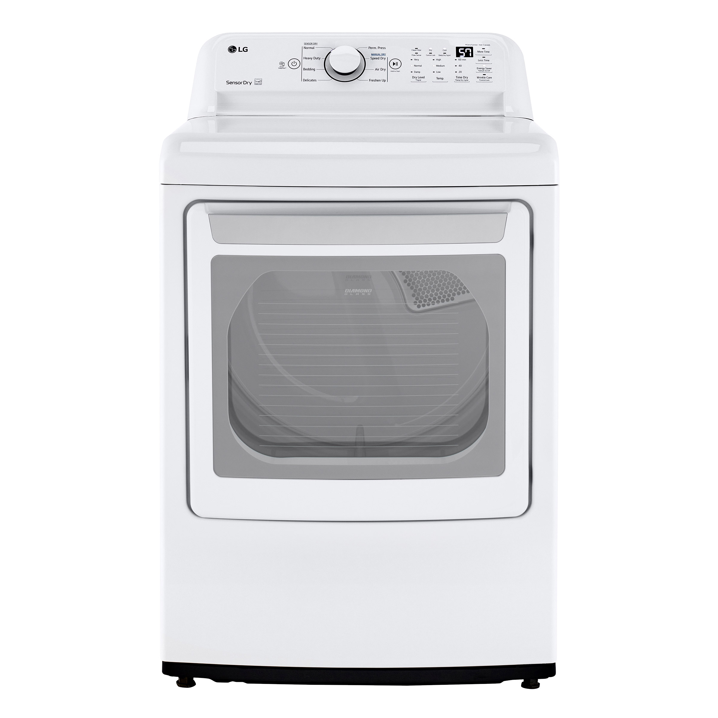 LG 7.3 cu. ft. White Electric Dryer with Sensor Dry Technology