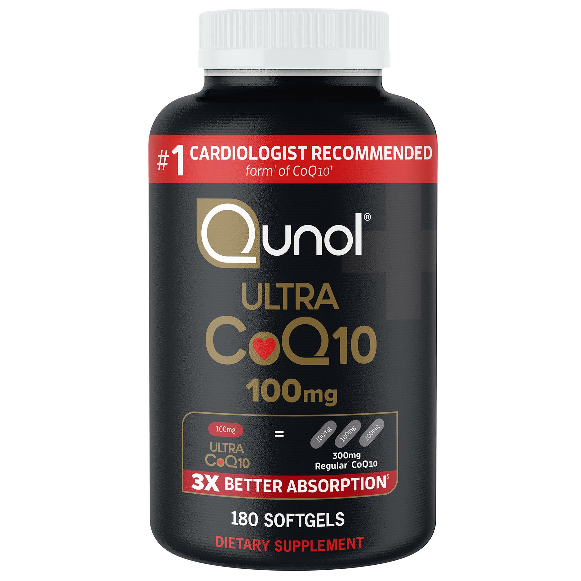 Qunol Ultra CoQ10, 100 mg, 180 ct