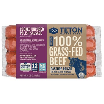Teton Waters Ranch 100% Grass Fed Beef Polish Sausage