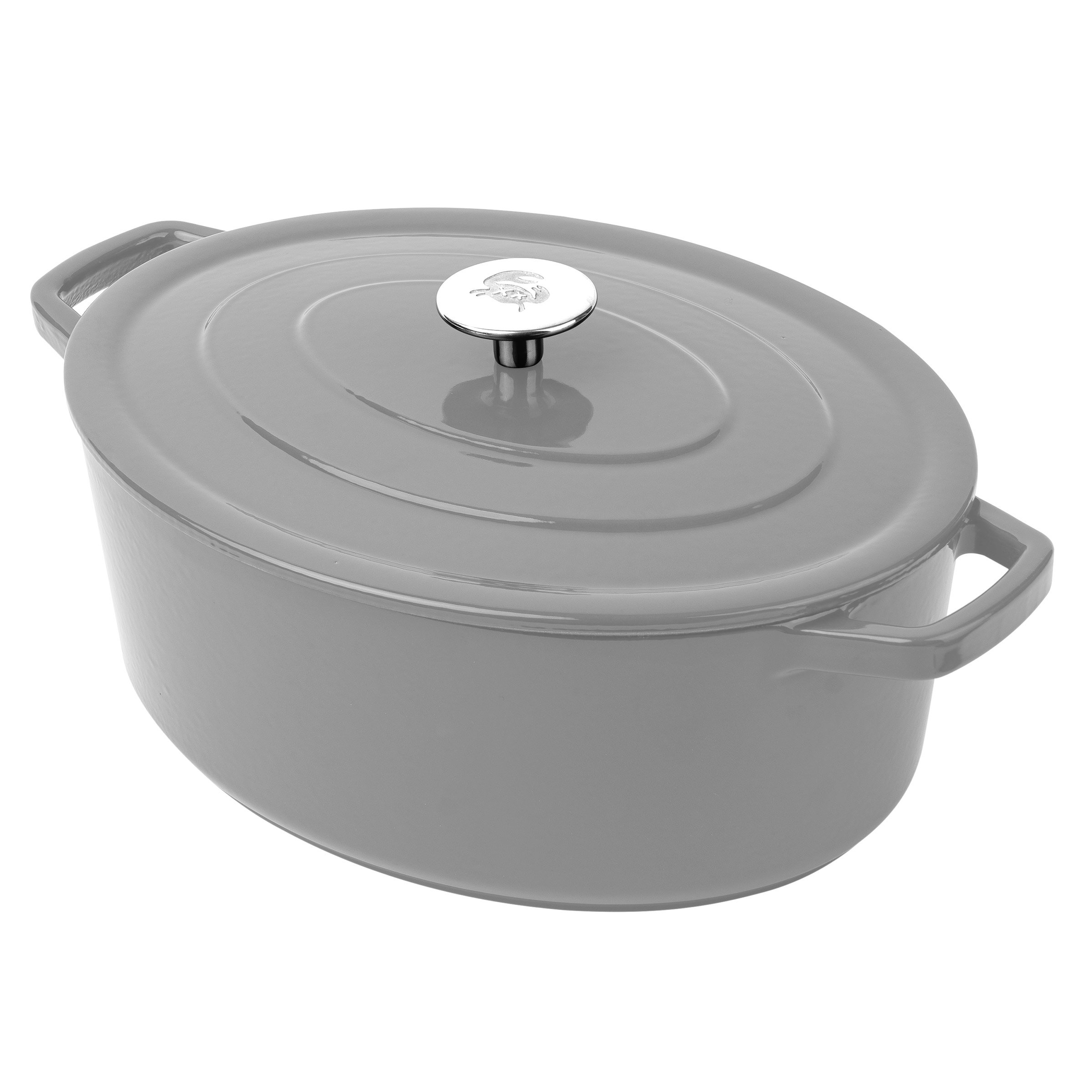 Chuck Hughes Dutch Oven, Oval, Cast Iron, 5.2 L (5.5 qt.)