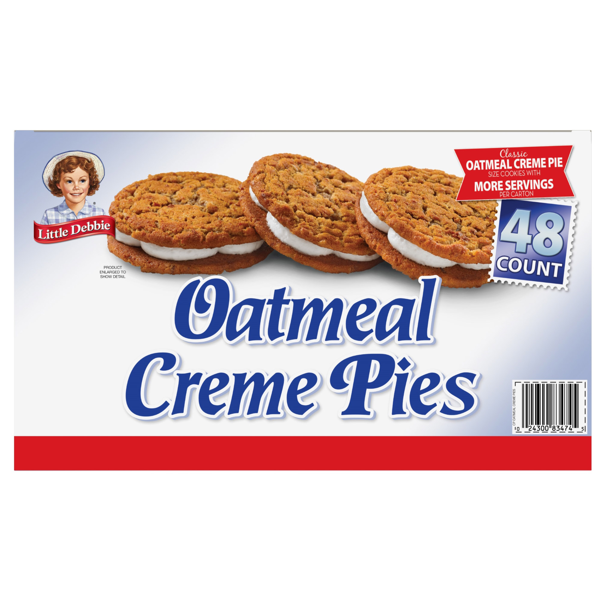 Little Debbie Oatmeal Creme Pies, 1.3 oz, 48-count