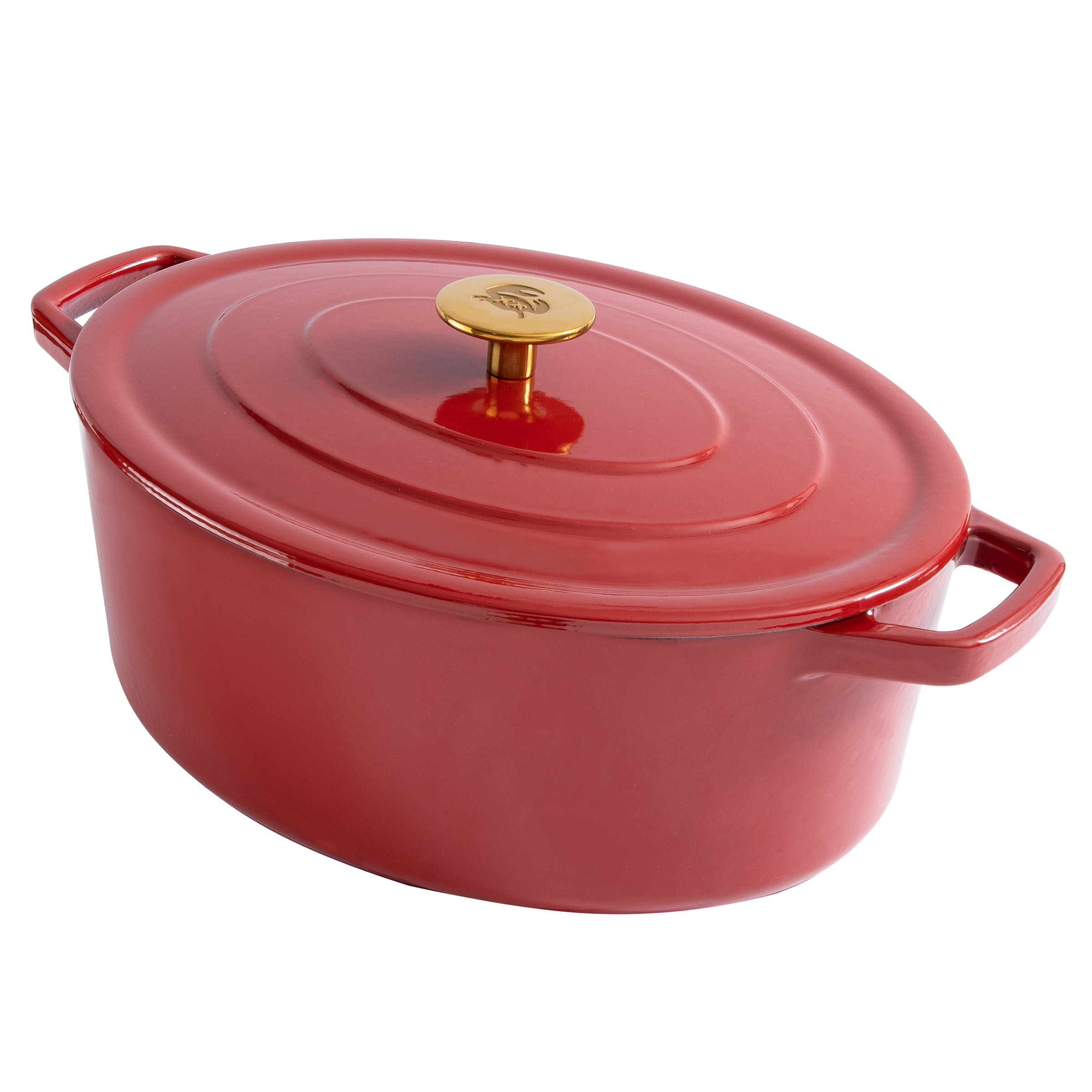 Chuck Hughes Dutch Oven, Oval, Cast Iron, 5.2 L (5.5 qt.)
