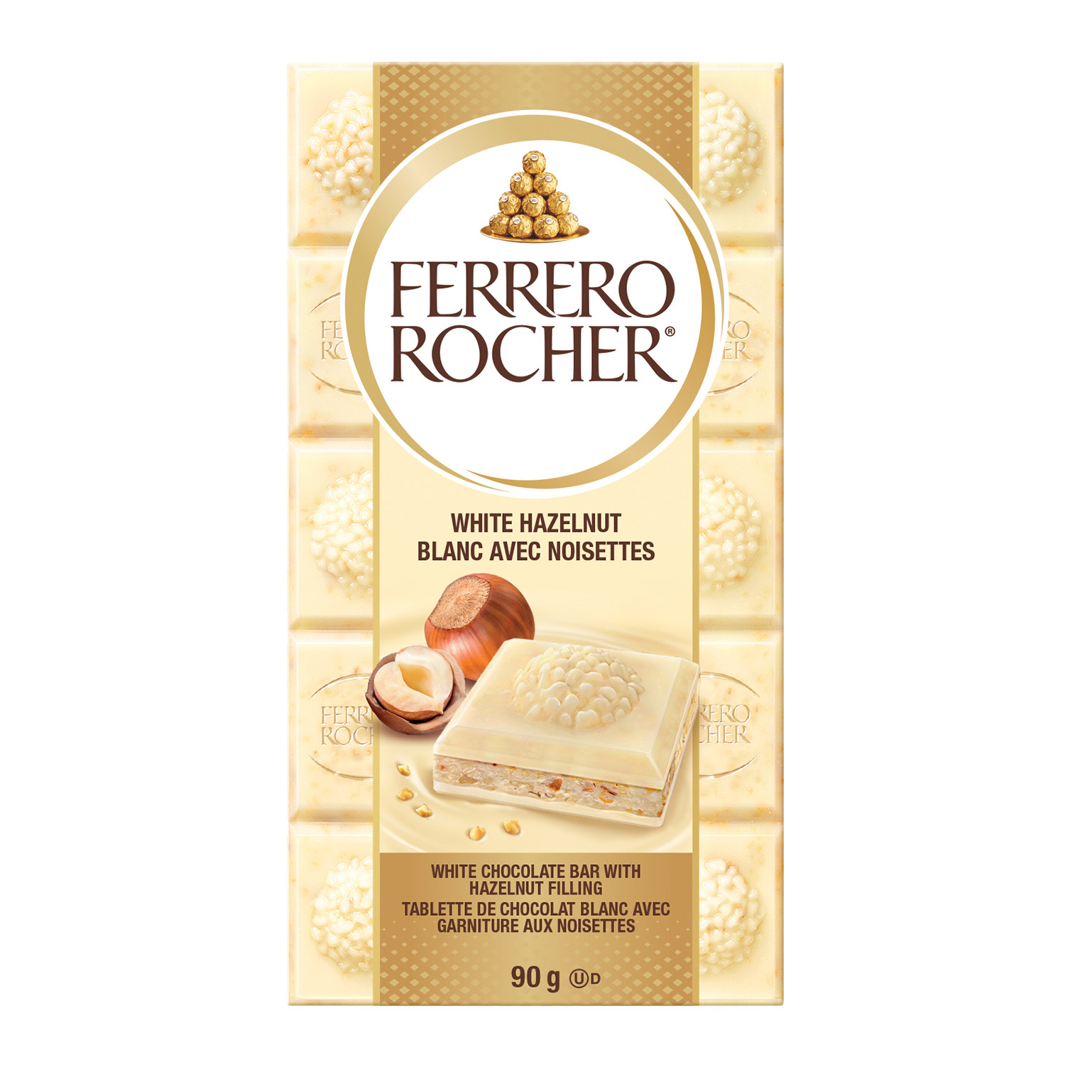 Ferrero Rocher Bars White, 8 x 90 g