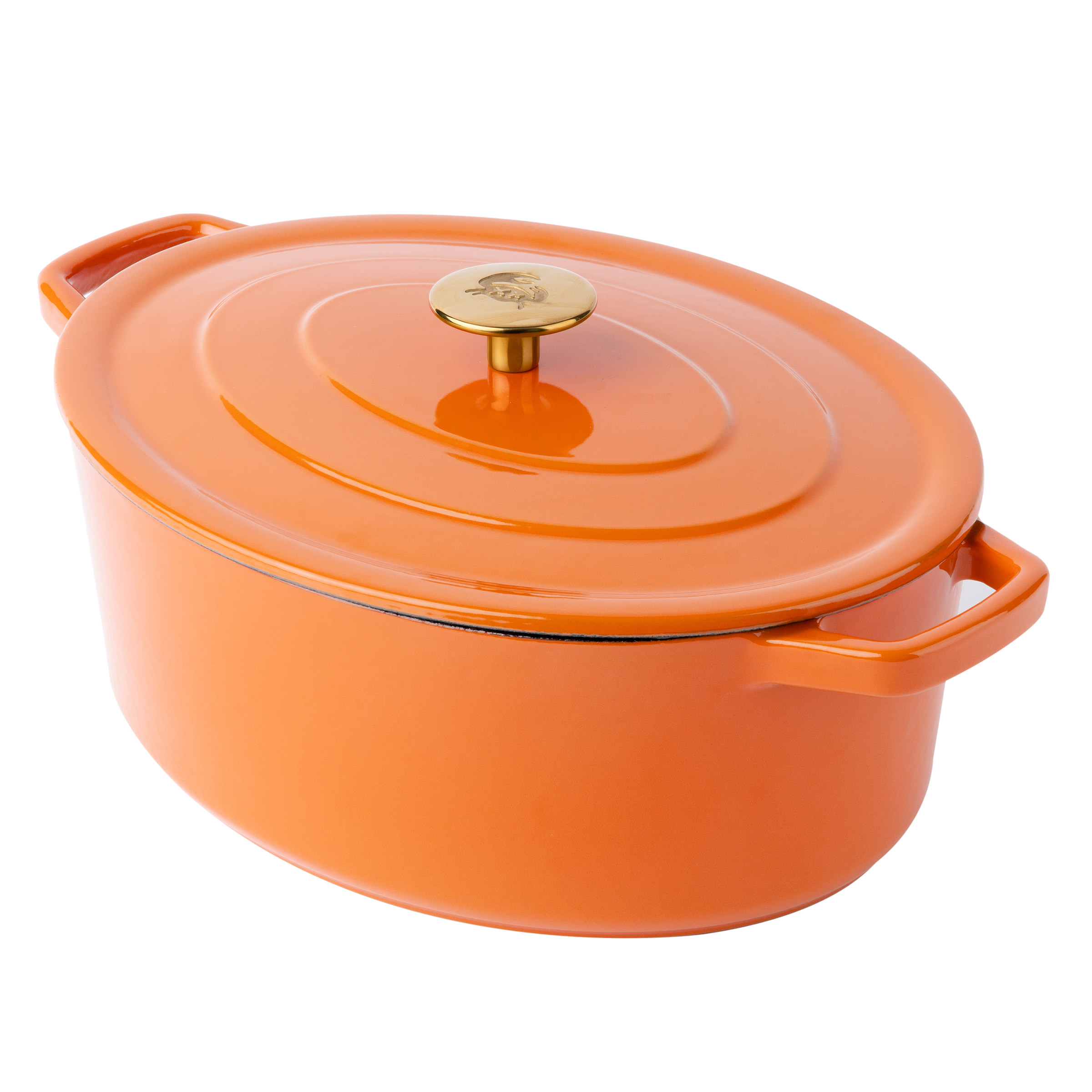 Chuck Hughes Dutch Oven, Oval, Cast Iron, 5.2 L (5.5 qt.)