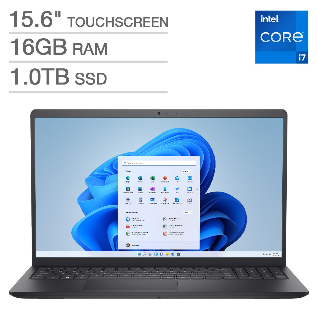 Dell 15.6" Touchscreen Laptop with Intel i7 Processor