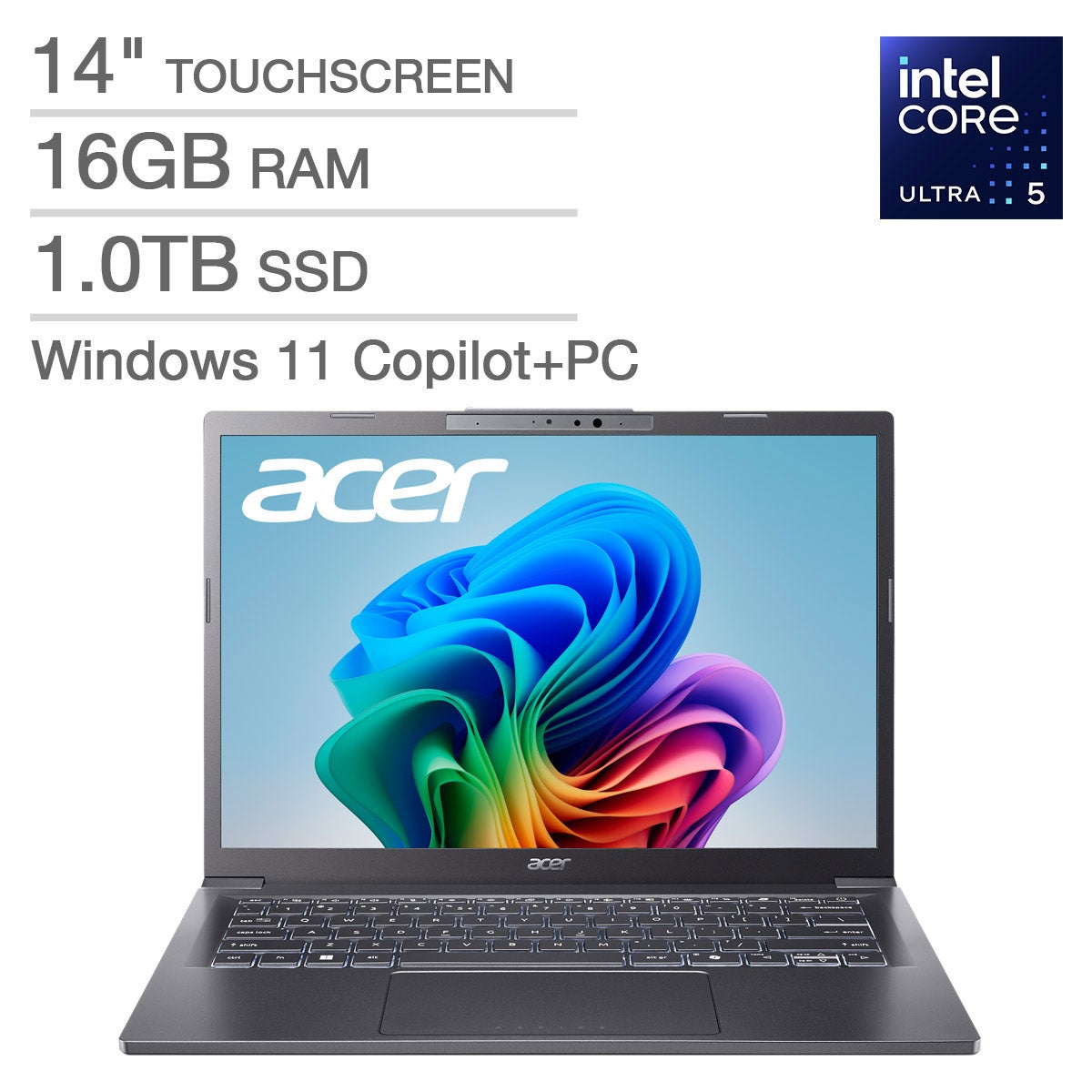 Acer Aspire 14" AI Copilot+ PC with Intel Core Ultra 5 Processor