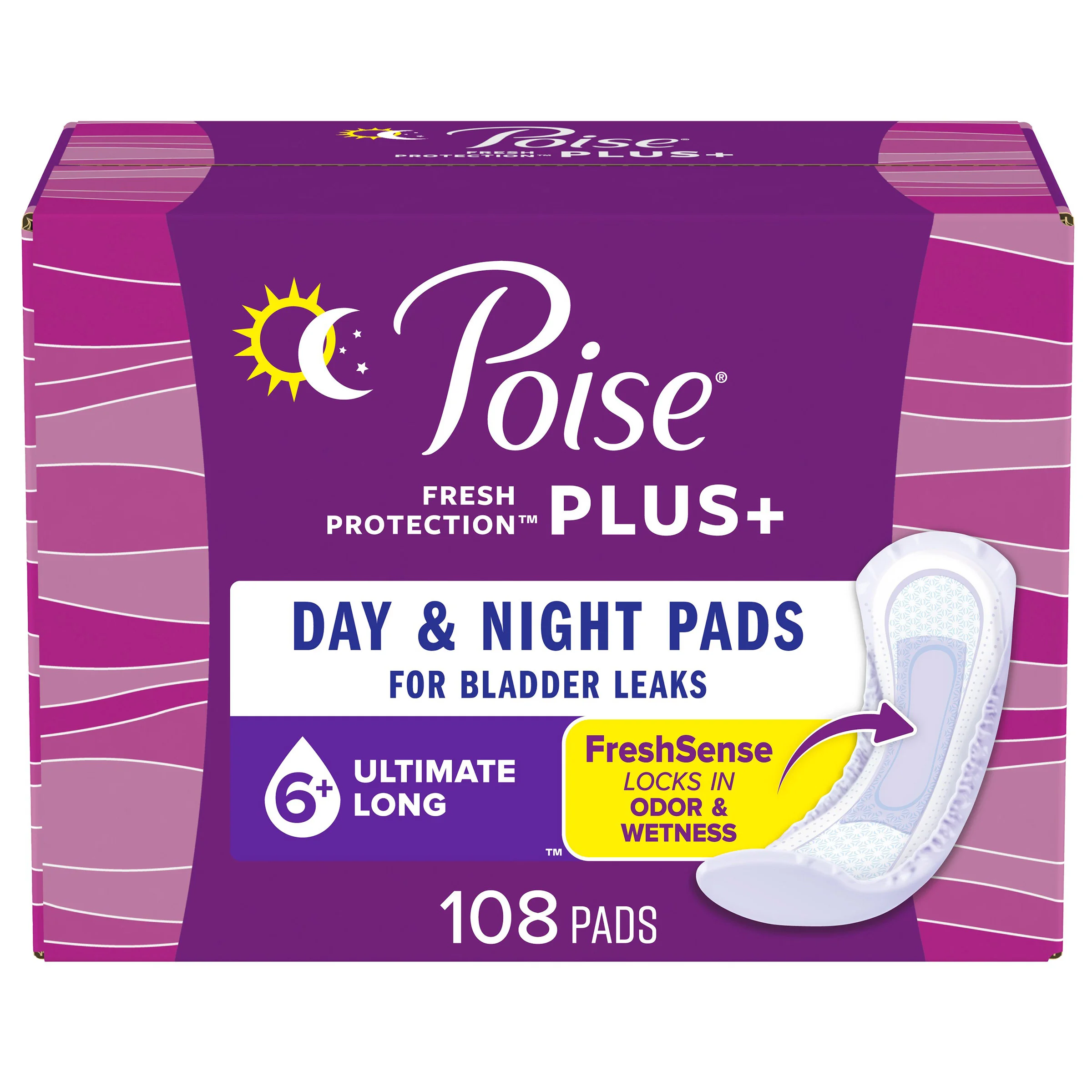 Poise Fresh Protection Plus Ultimate Absorbency Long Pads