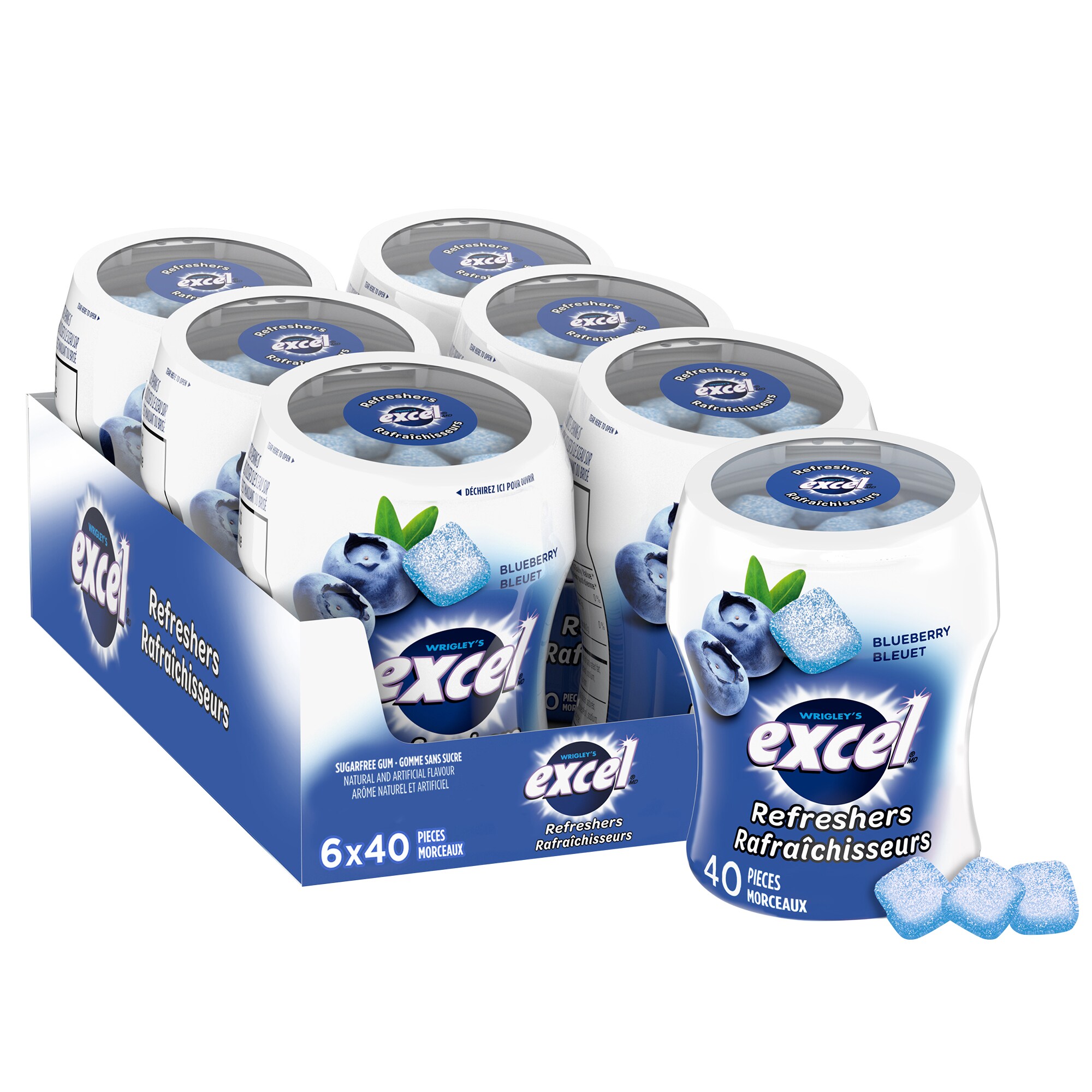 Excel Refreshers Blueberry, 6 × 40 pce