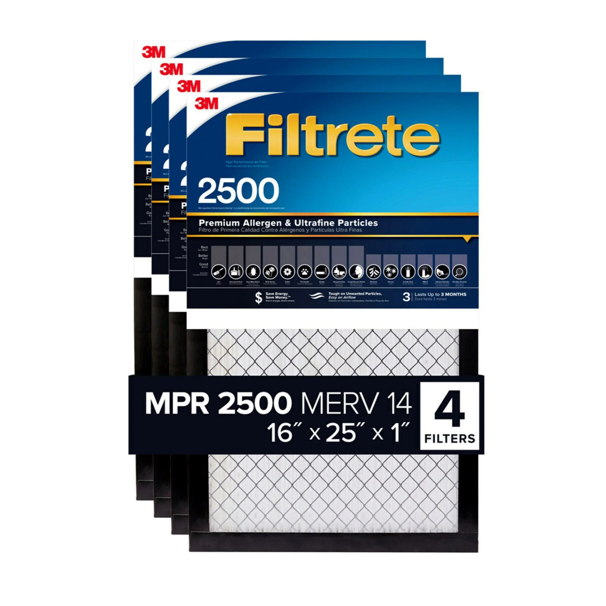 3M 2500 Series Filtrete 1" Filter