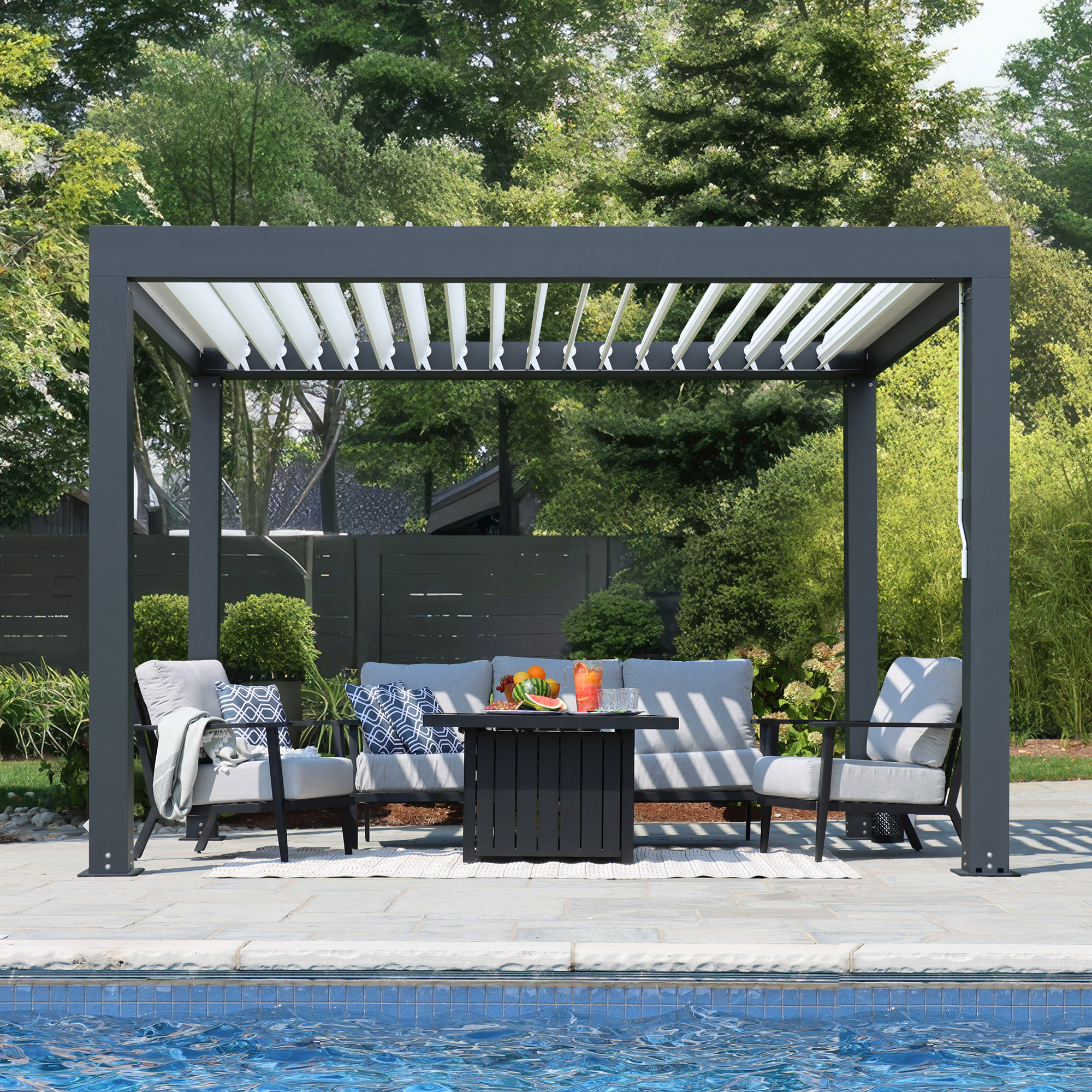 Yardistry Aluminum Louvered Pergola