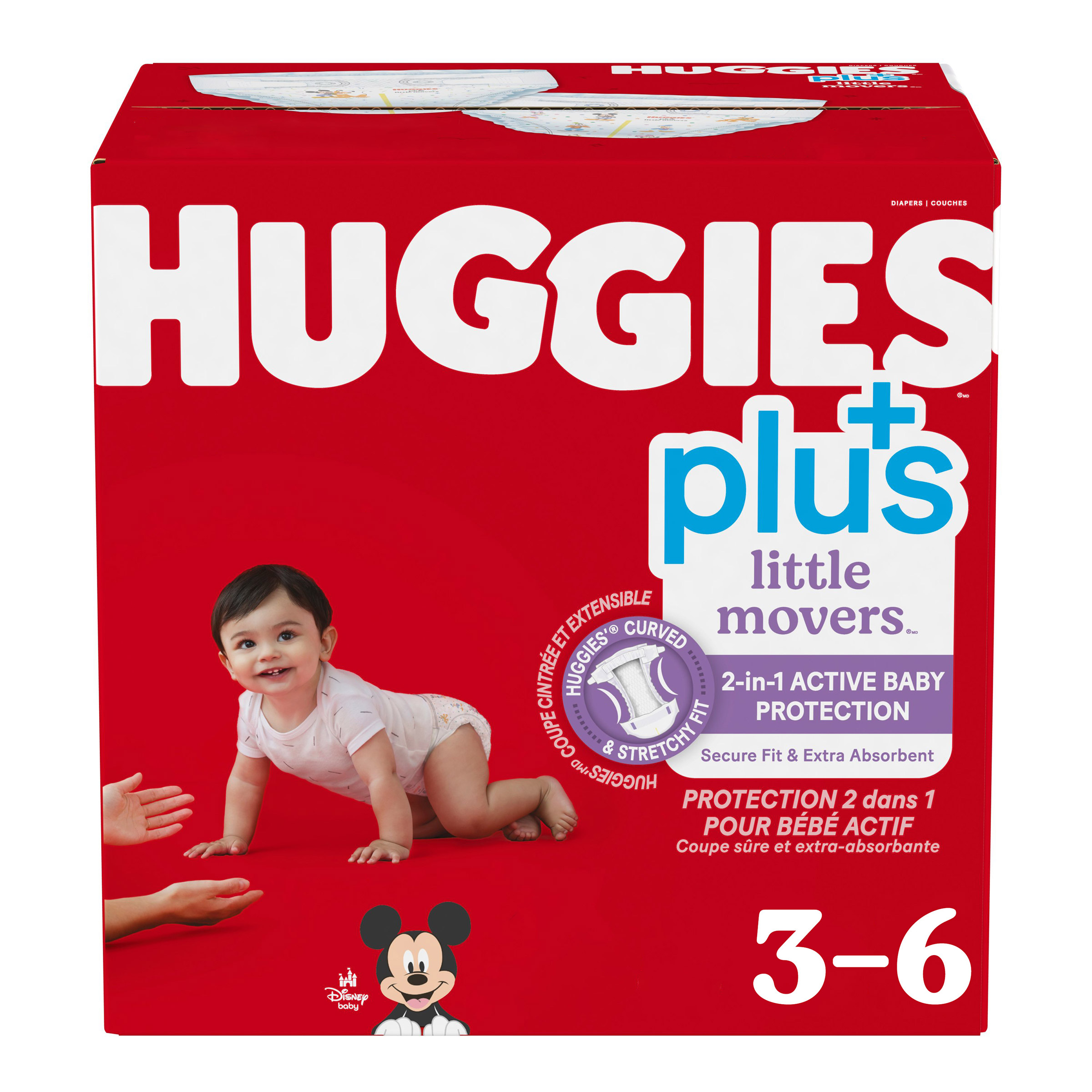 Huggies - Couches Little Movers Plus, tailles 3 - 7