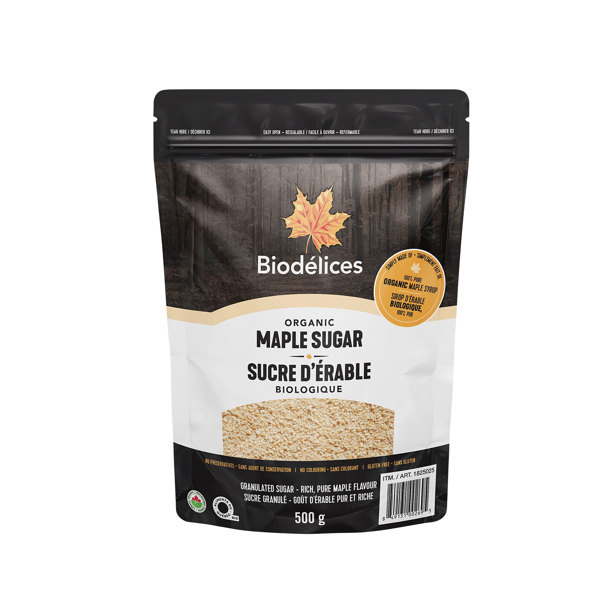 Biodélicies Organic Maple Sugar 500g