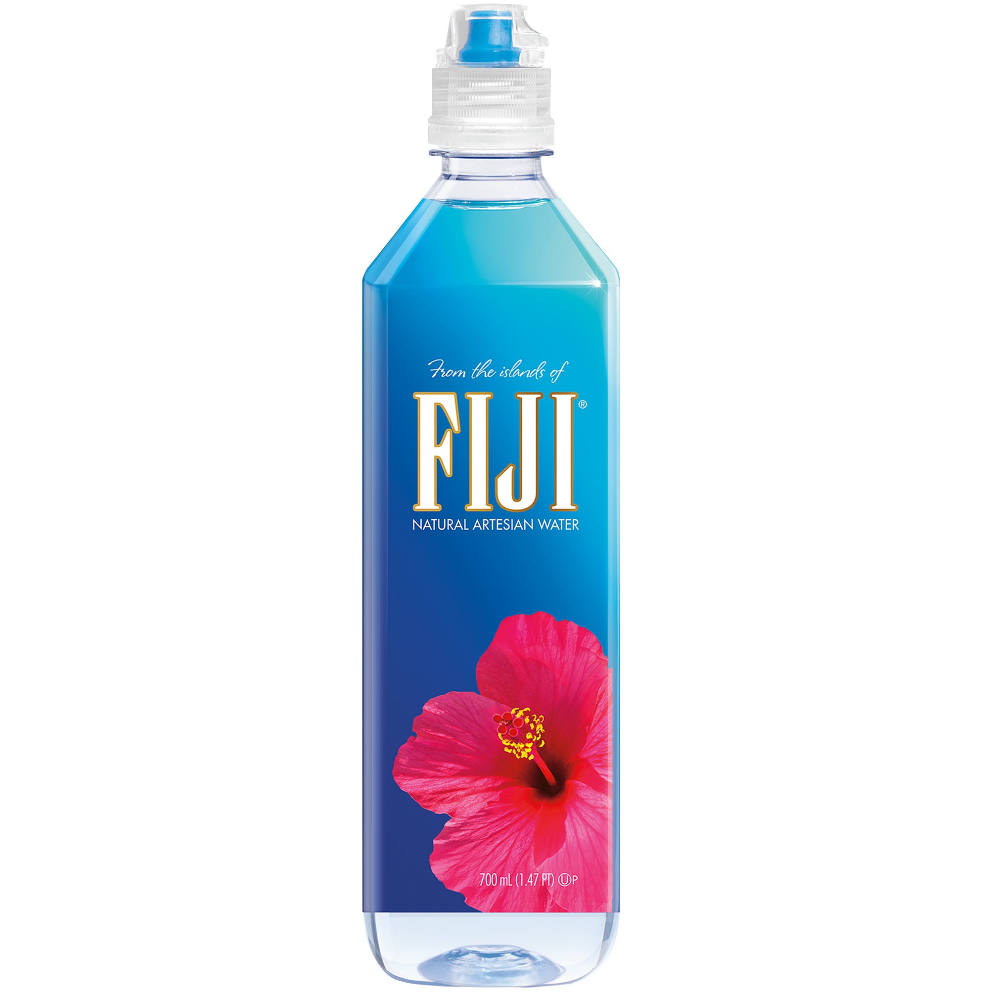 **FIJI** Natural Artesian Water, Sport Cap, 700 mL, 12 ct