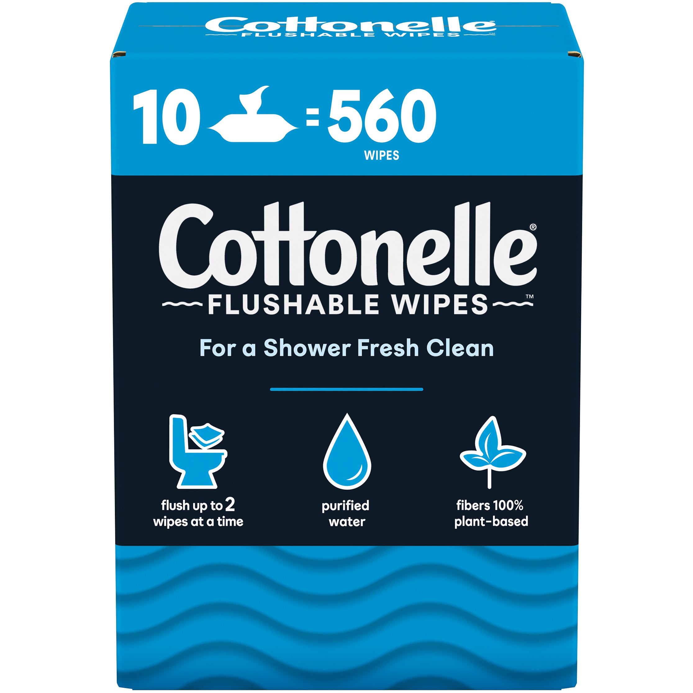 **Cottonelle** Flushable Wipes, Fresh Care, 560 ct