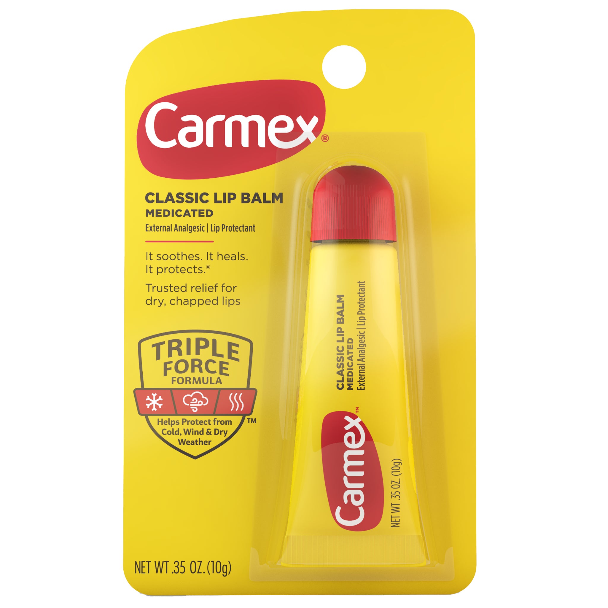 **Carmex** Lip Balm, Classic, 0.35 oz, 12 ct