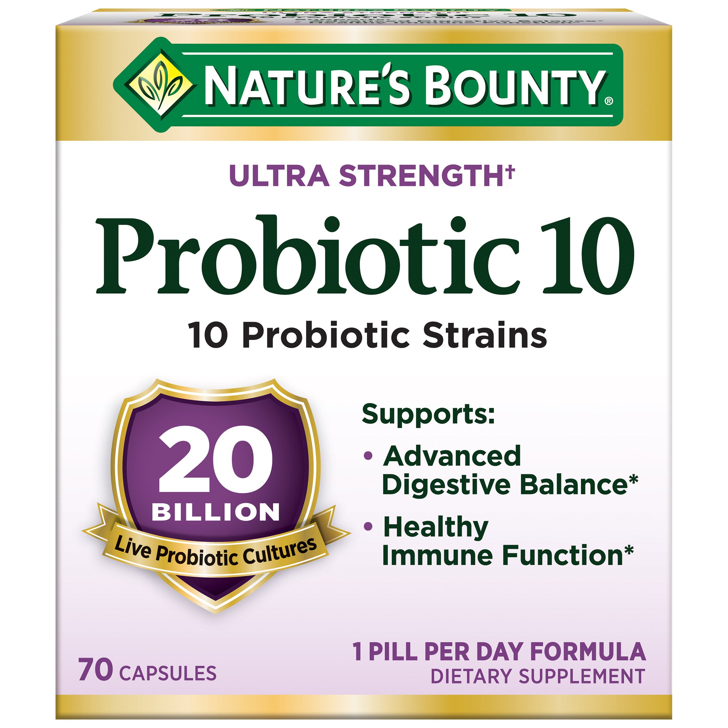 **Nature's Bounty** Probiotic 10, Ultra Strength, 70 ct