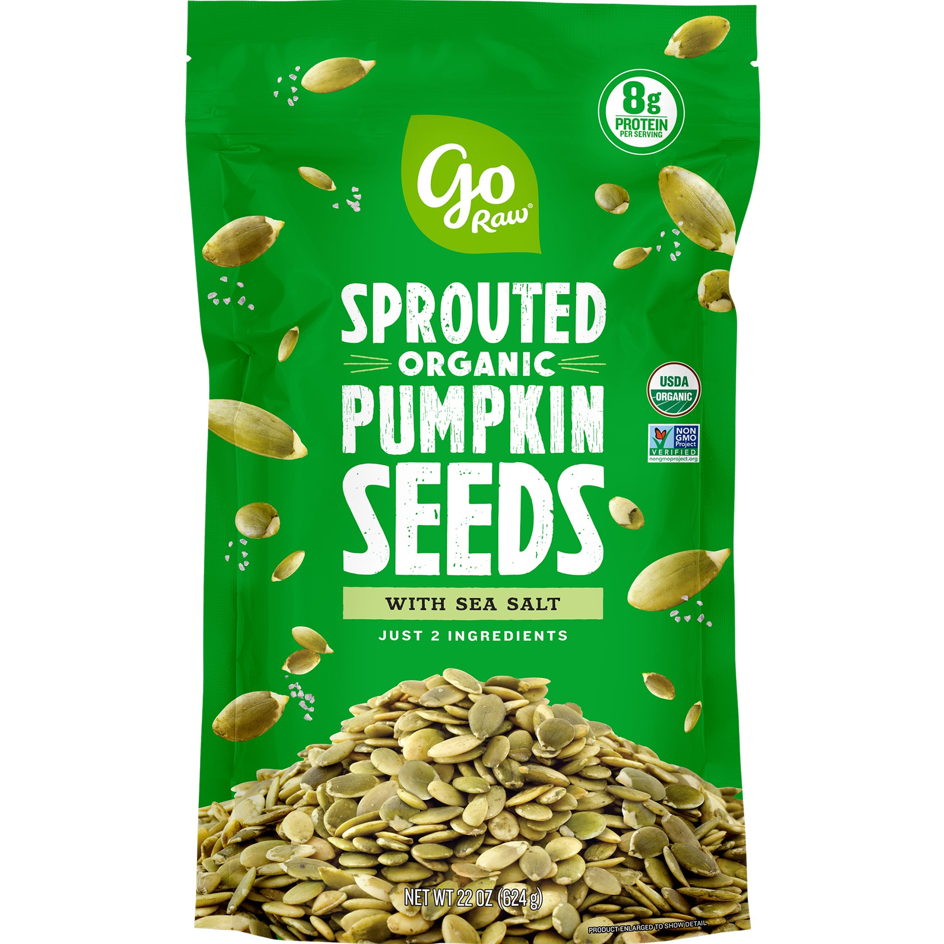 **Go Raw** Pumpkin Seeds, Sprouted Organic, Sea Salt, 22 oz