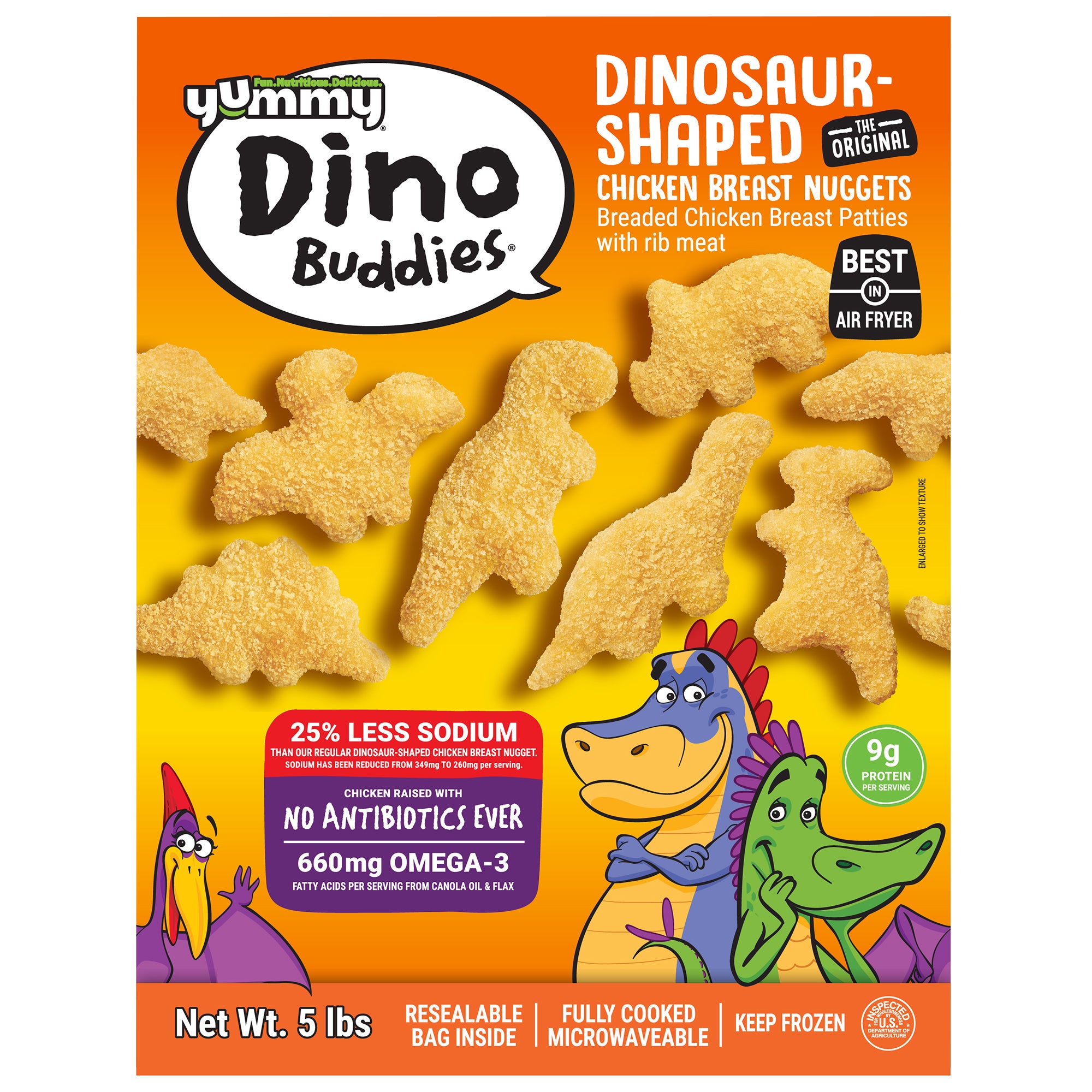 **Dino Buddies** Chicken Breast Nuggets, Dinosaur-Shaped, 5 lbs