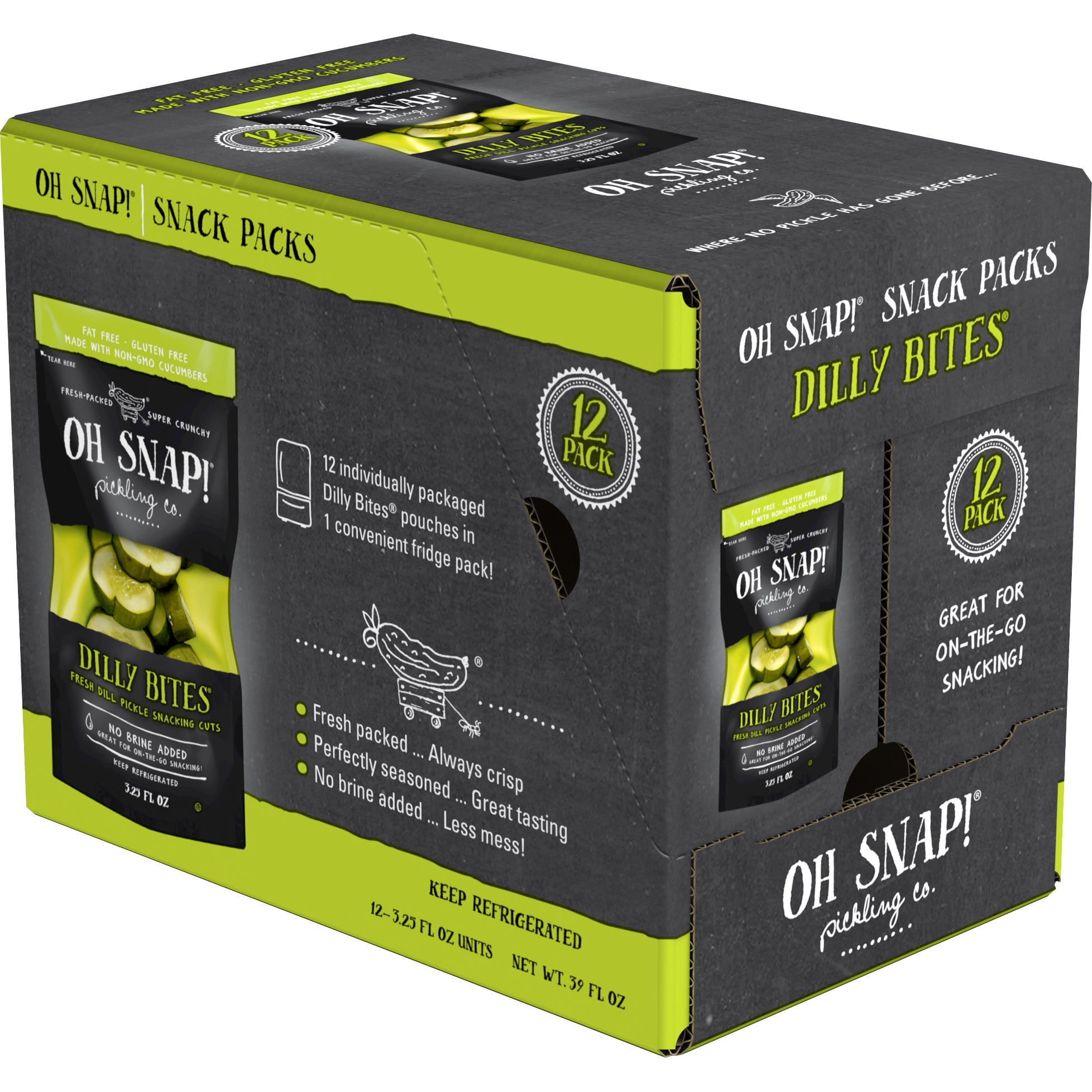 **OH SNAP! Pickling Co.** Dilly Bites, 3.25 fl oz, 12 ct