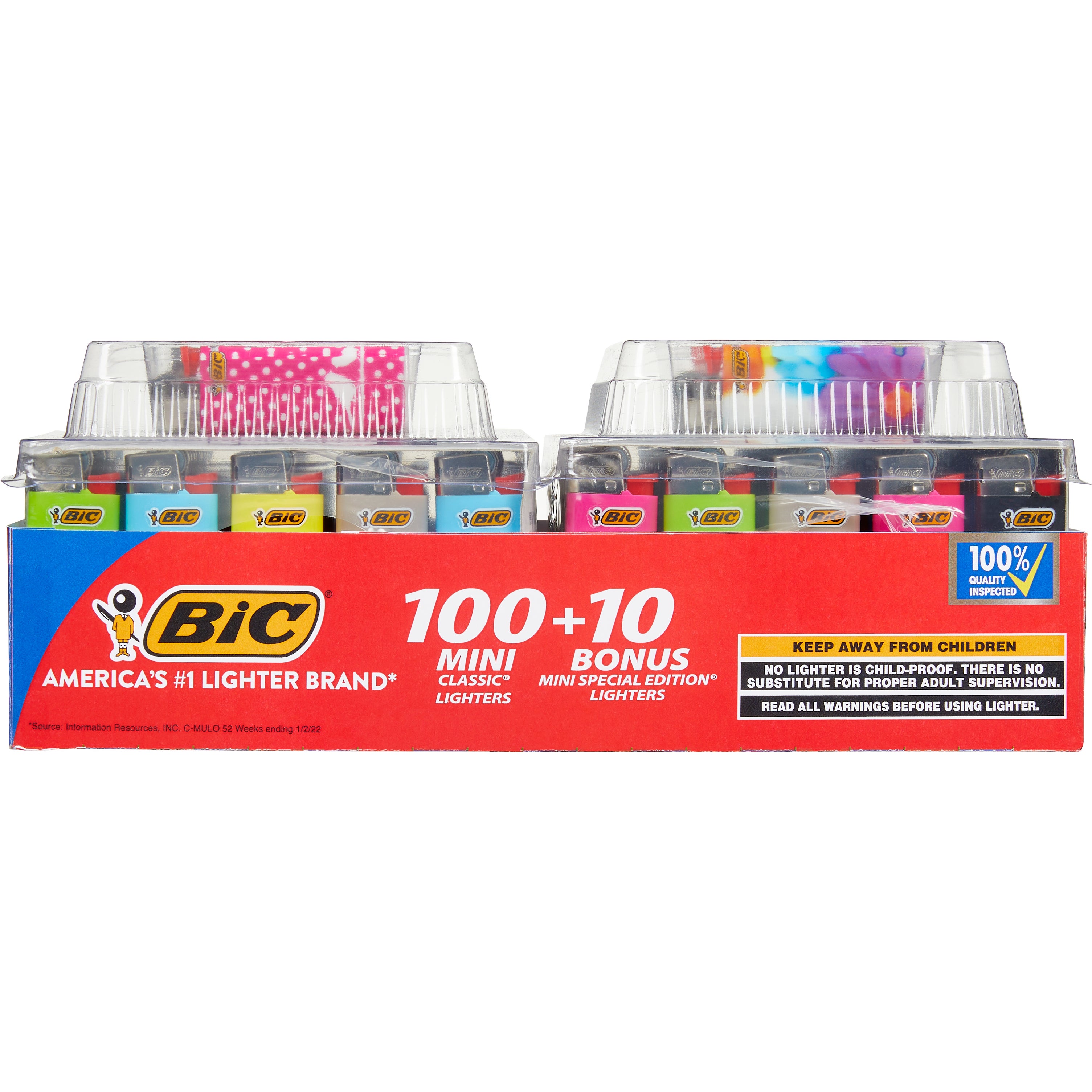 **BIC** Mini Classic Lighters, 100 ct + 10 Bonus, Mini Special Edition