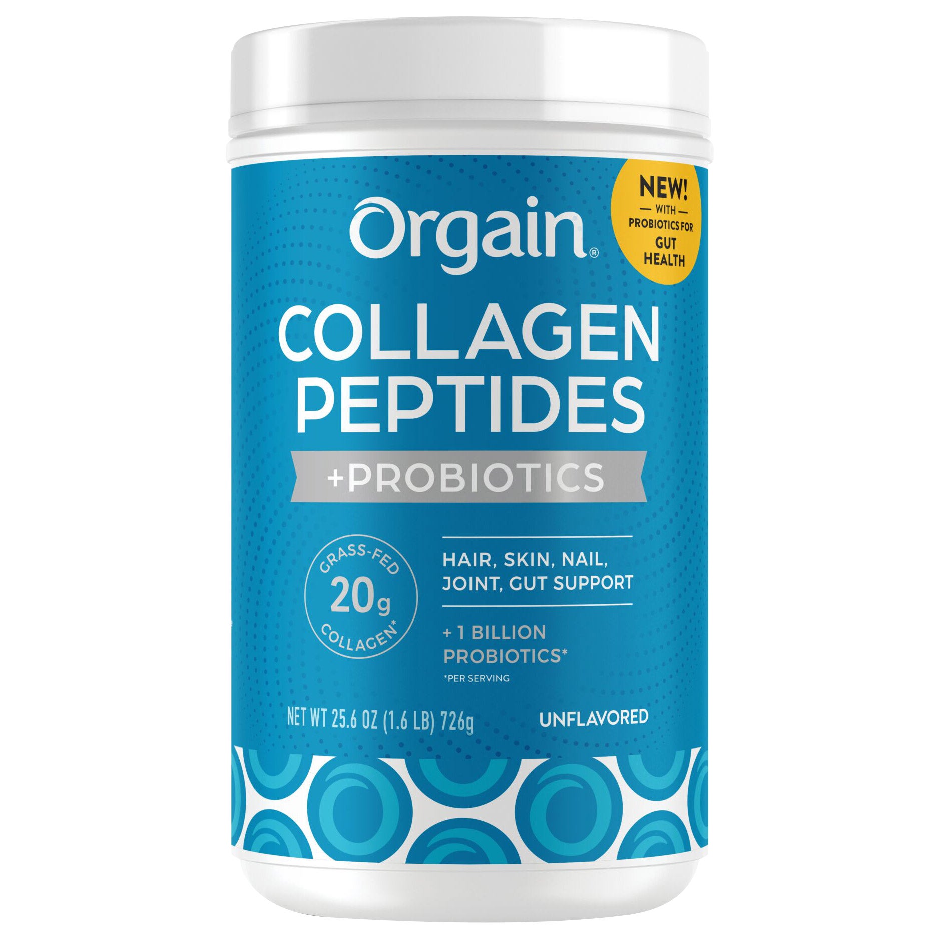 **Orgain** Collagen Peptides with Probiotics, Unflavored, 25.6 oz