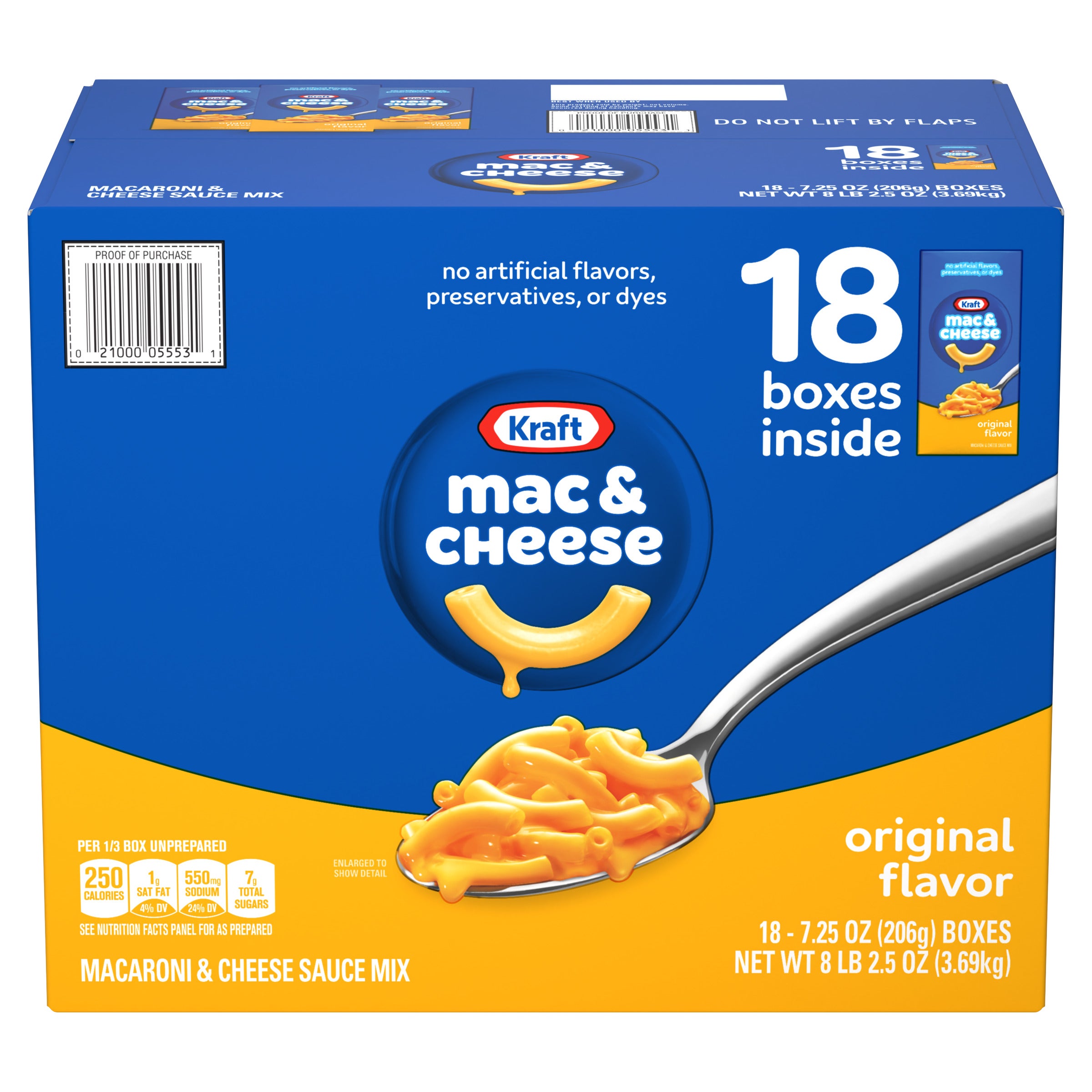 **Kraft** Mac & Cheese Dinner, 7.25 oz, 18 ct