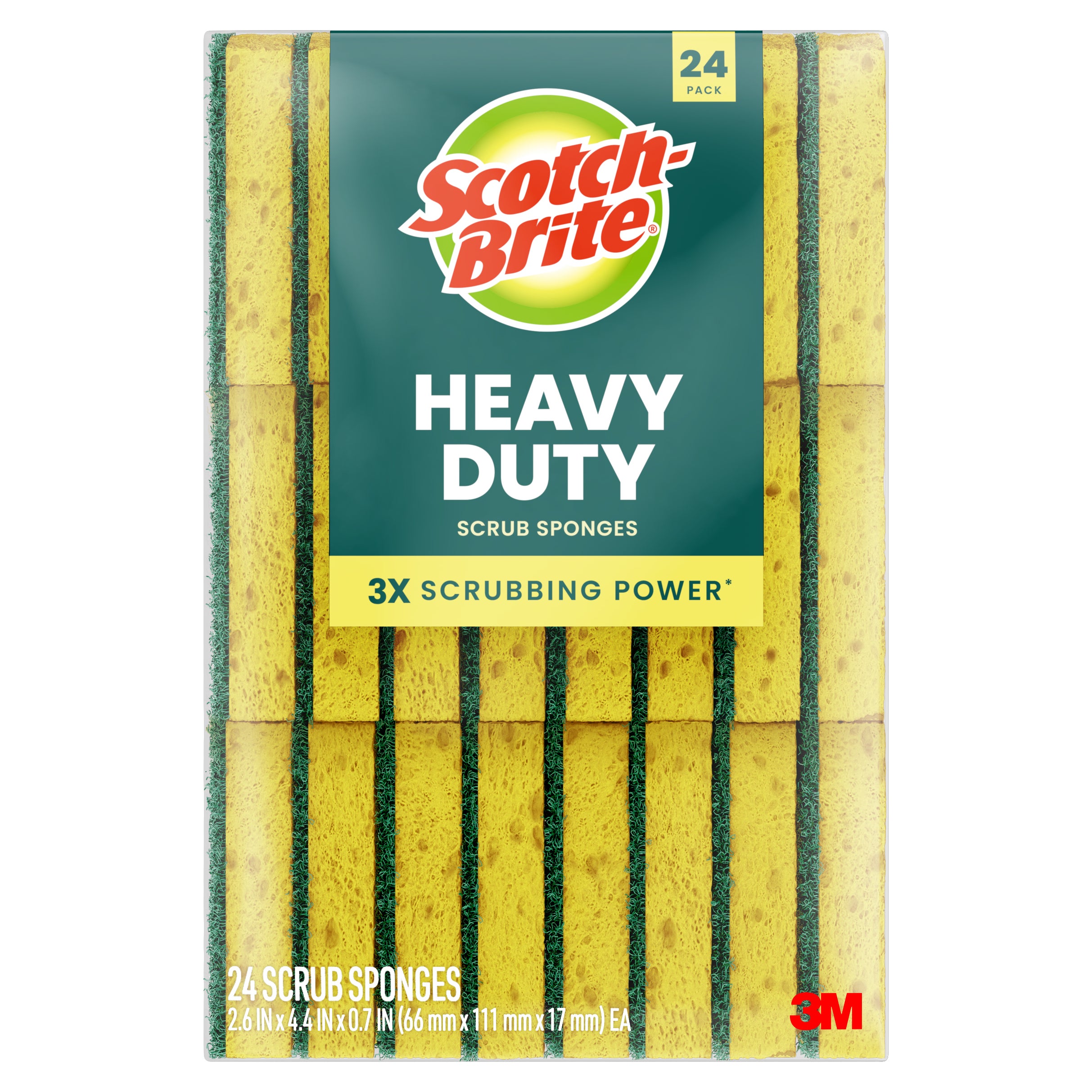 **Scotch-Brite®** Scrub Sponges, Heavy Duty, 24 ct