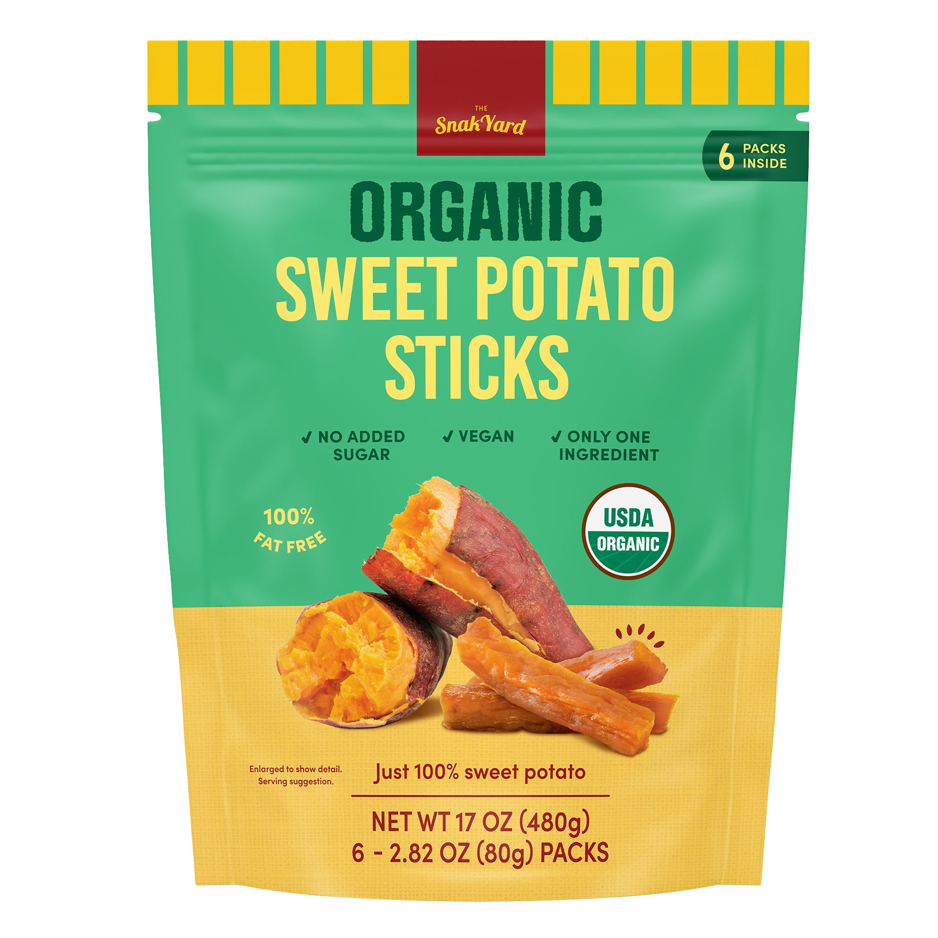 **The Snak Yard** Organic Sweet Potato Sticks, 2.82 oz, 6 ct