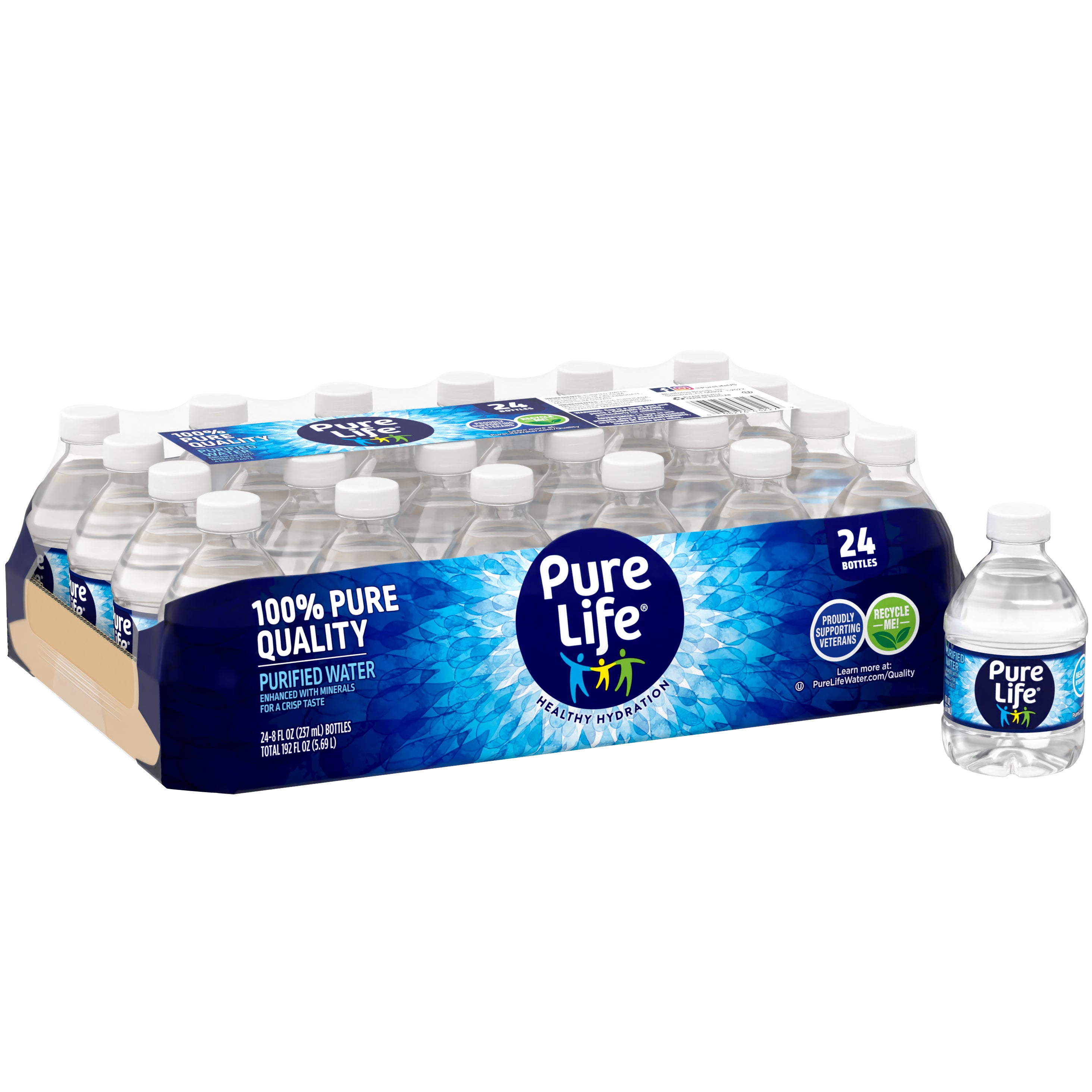 **Pure Life** Purified Water, 8 fl oz, 24 ct