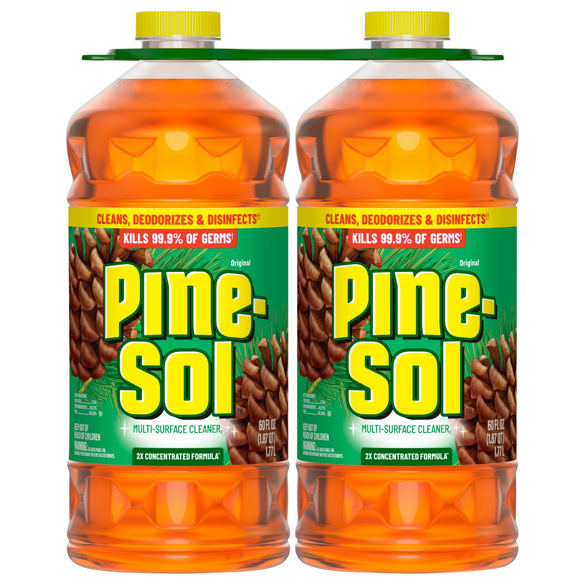 **Pine-Sol** Multi-Surface Cleaner, 2X Concentrated, Original, 60 fl oz, 2 ct