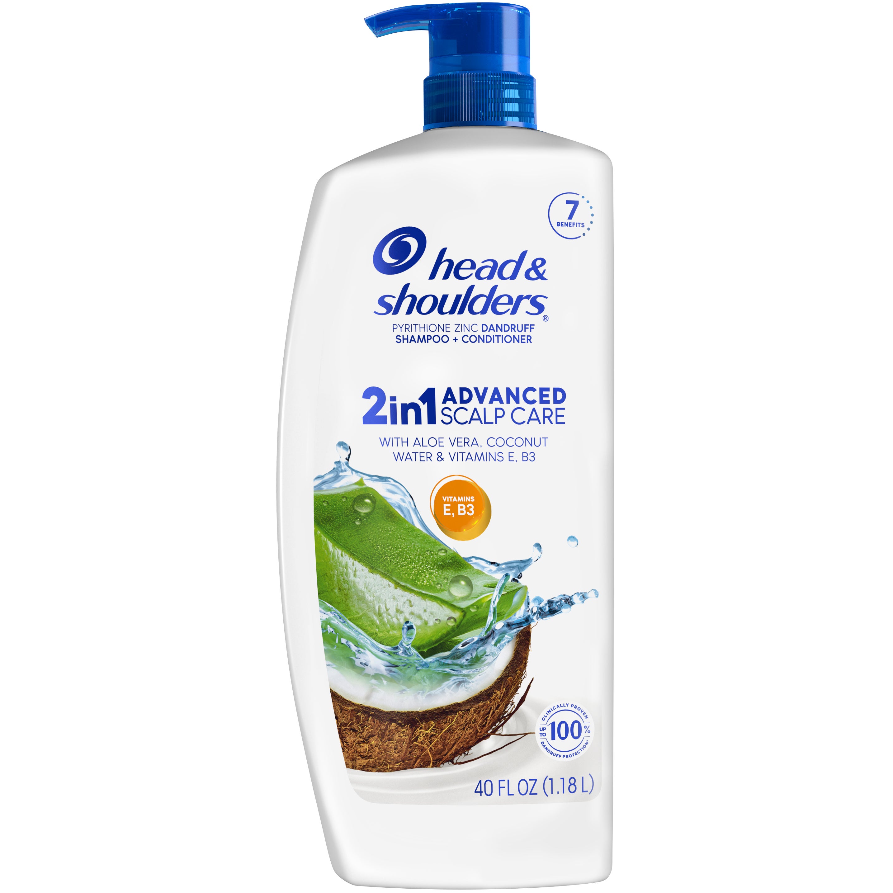 **Head & Shoulders** 2-in-1 Dandruff Shampoo and Conditioner, Advanced Scalp Care, 40 fl oz
