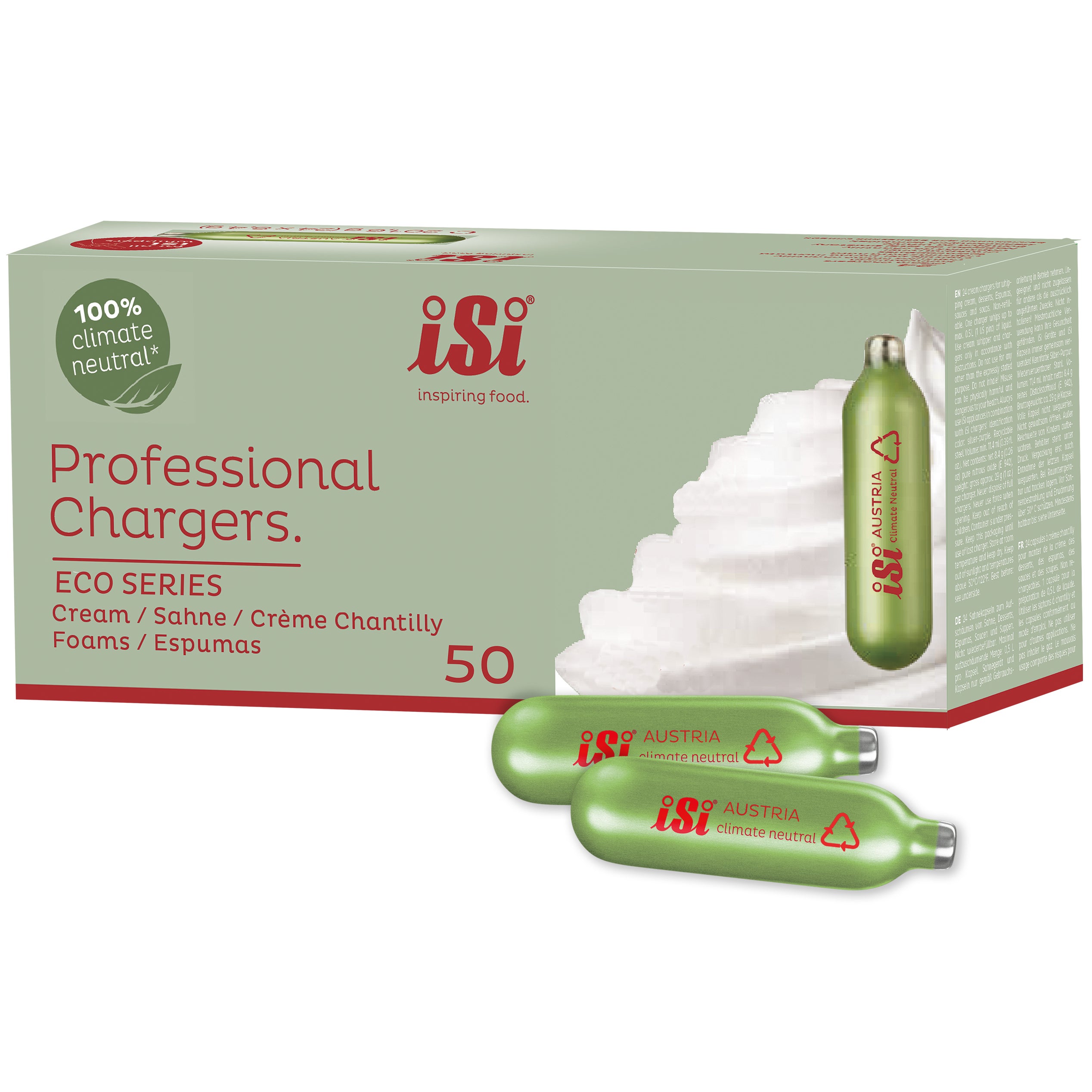 **iSi** Professional Chargers, Eco Series, 8.4 g, 50 ct
