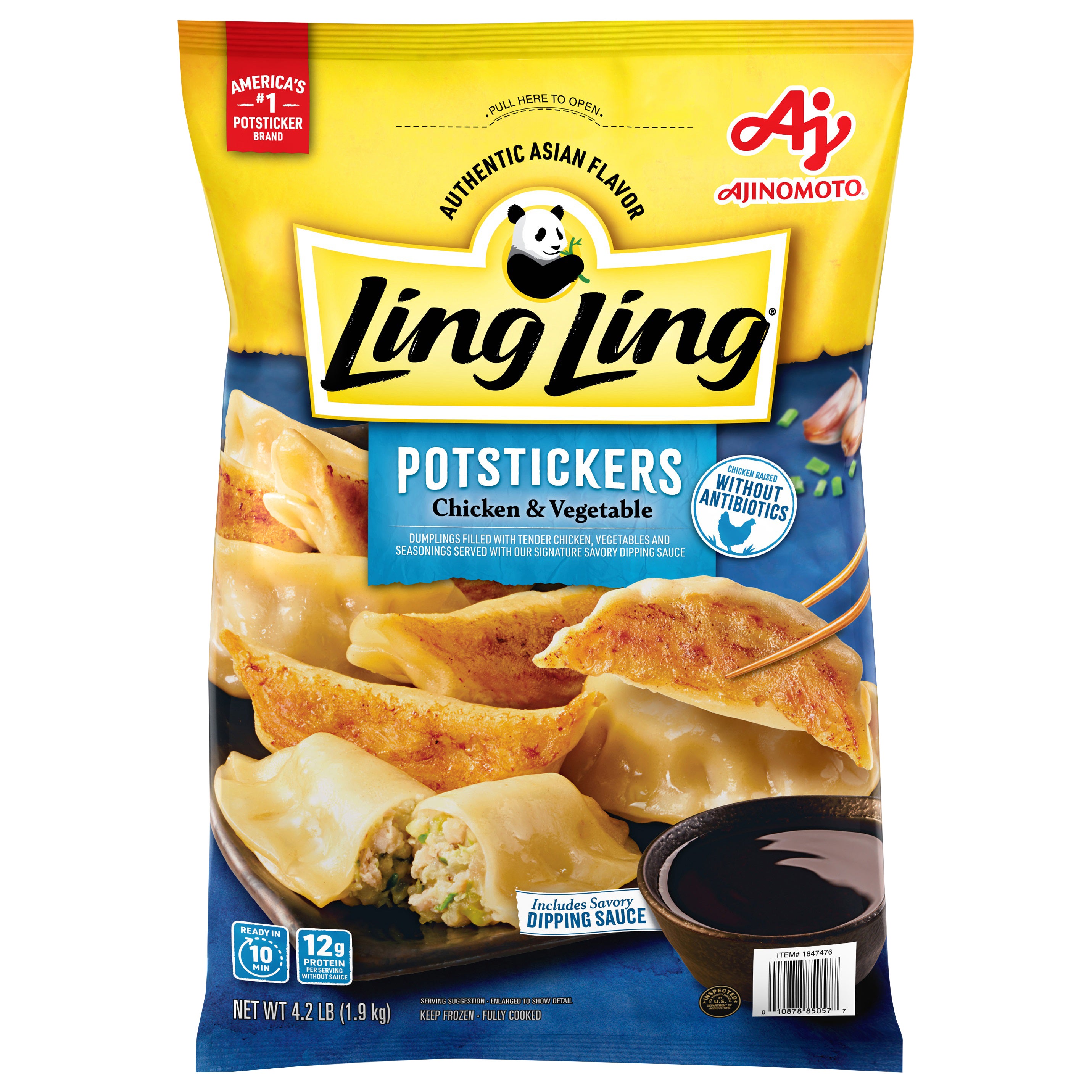 **Ling Ling** Potstickers, Chicken & Vegetable, 4.2 lbs