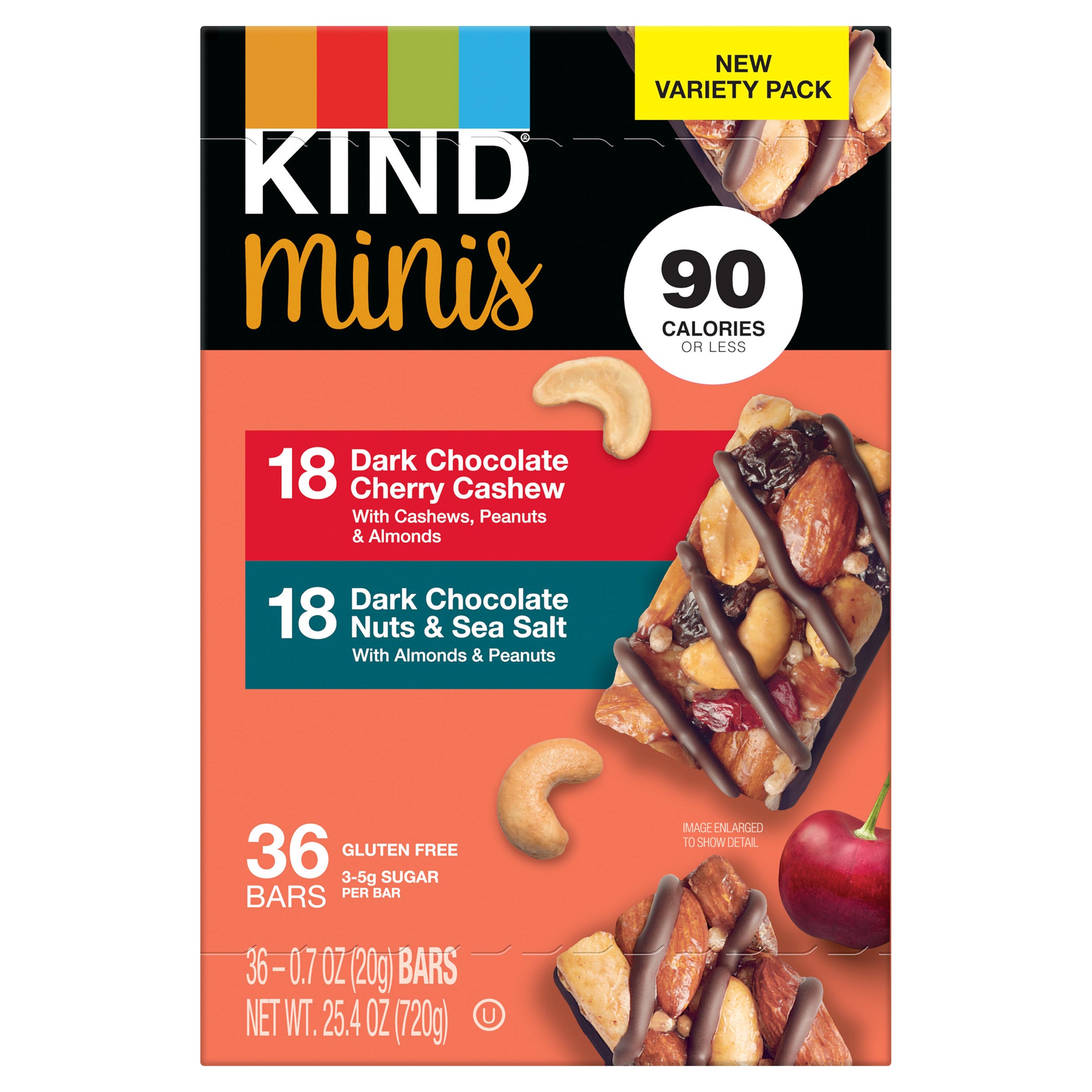 **KIND** Minis Snack Bar, Variety, 0.7 oz, 36 ct