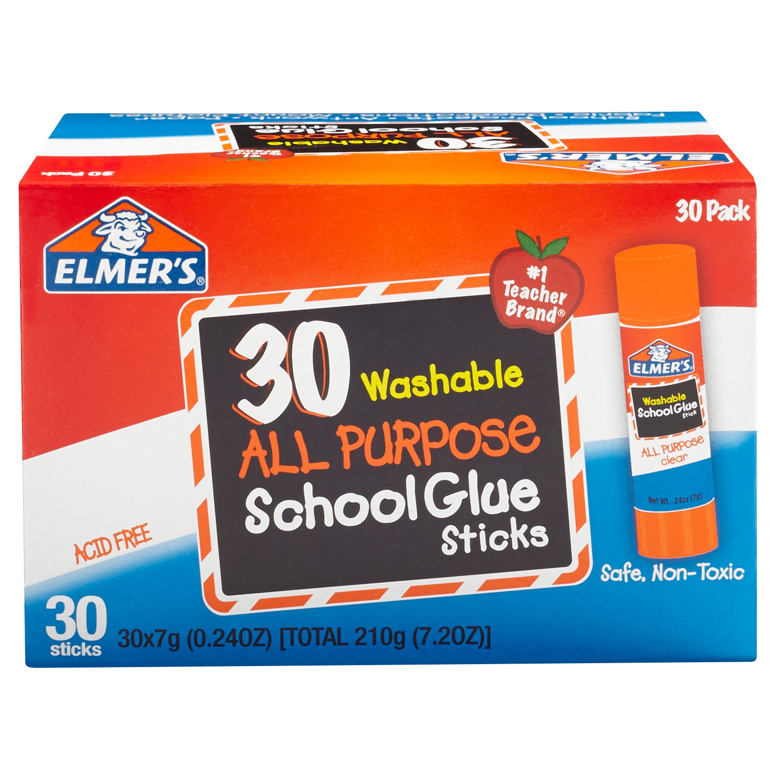 **ELMER’S** All Purpose School Glue Sticks, 7.2 oz, 30 ct