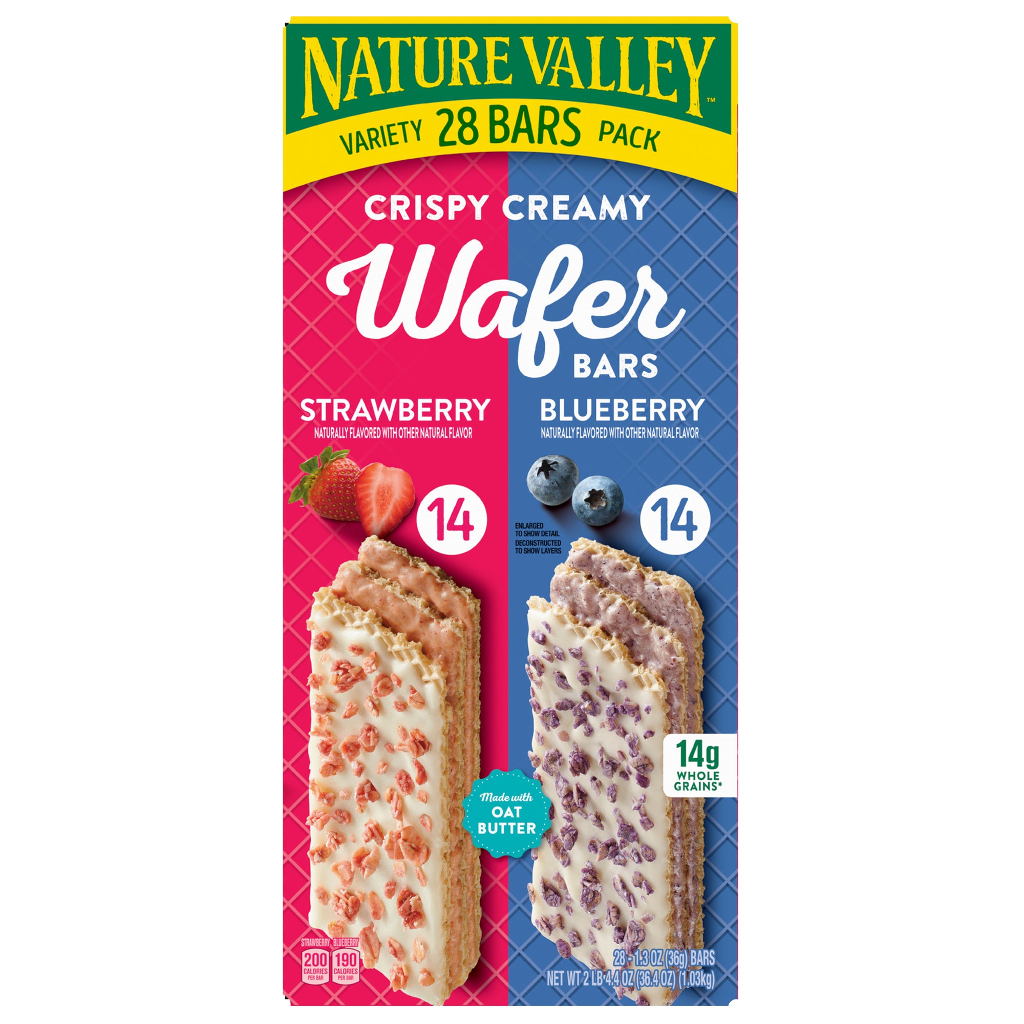 **Nature Valley** Wafer Bars, Crispy Creamy , Variety Pack, 1.3 oz, 28 ct
