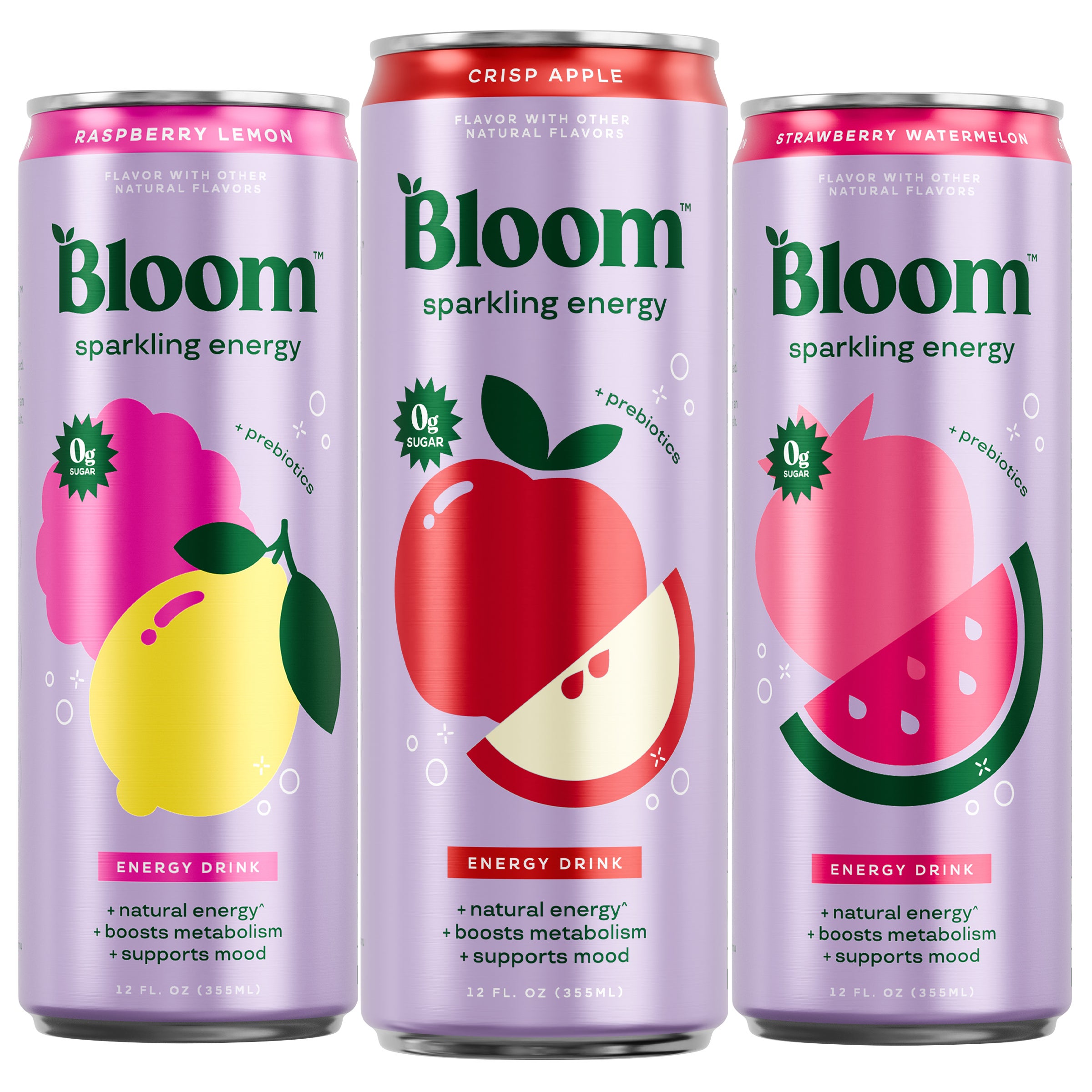 **Bloom** Sparkling Energy Drink, Variety, 12 fl oz, 18 ct